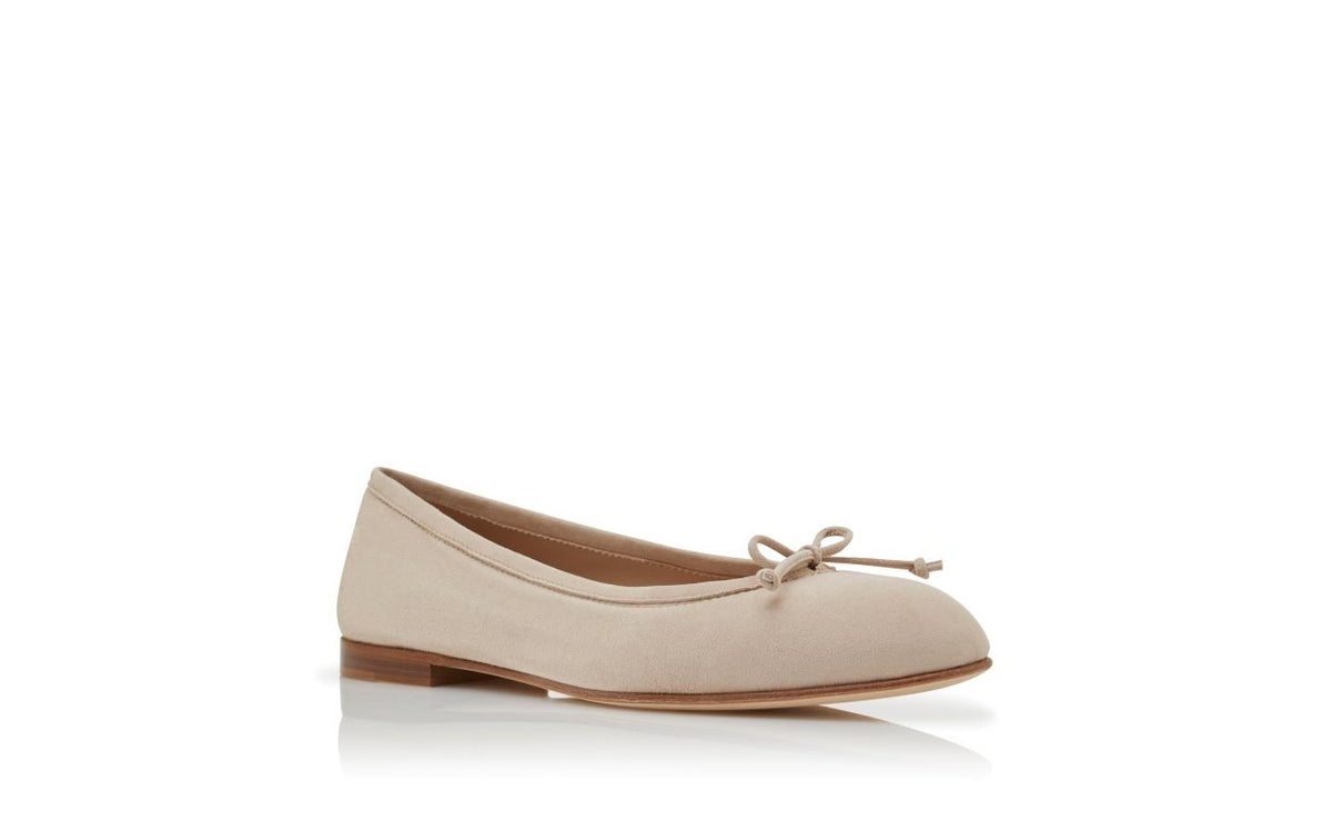 Aurelia Flame Neutral Bow Detail Pumps – top view showing neutral bow detail, round toe, suede, Vowalisse