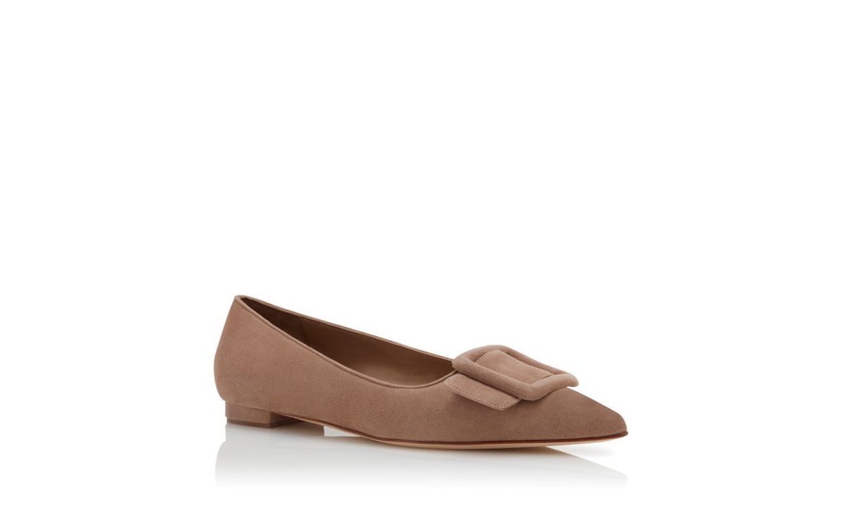 Camellia Dawn Neutral Almond Toe Pumps – top view showing neutral almond toe, suede, Vowalisse