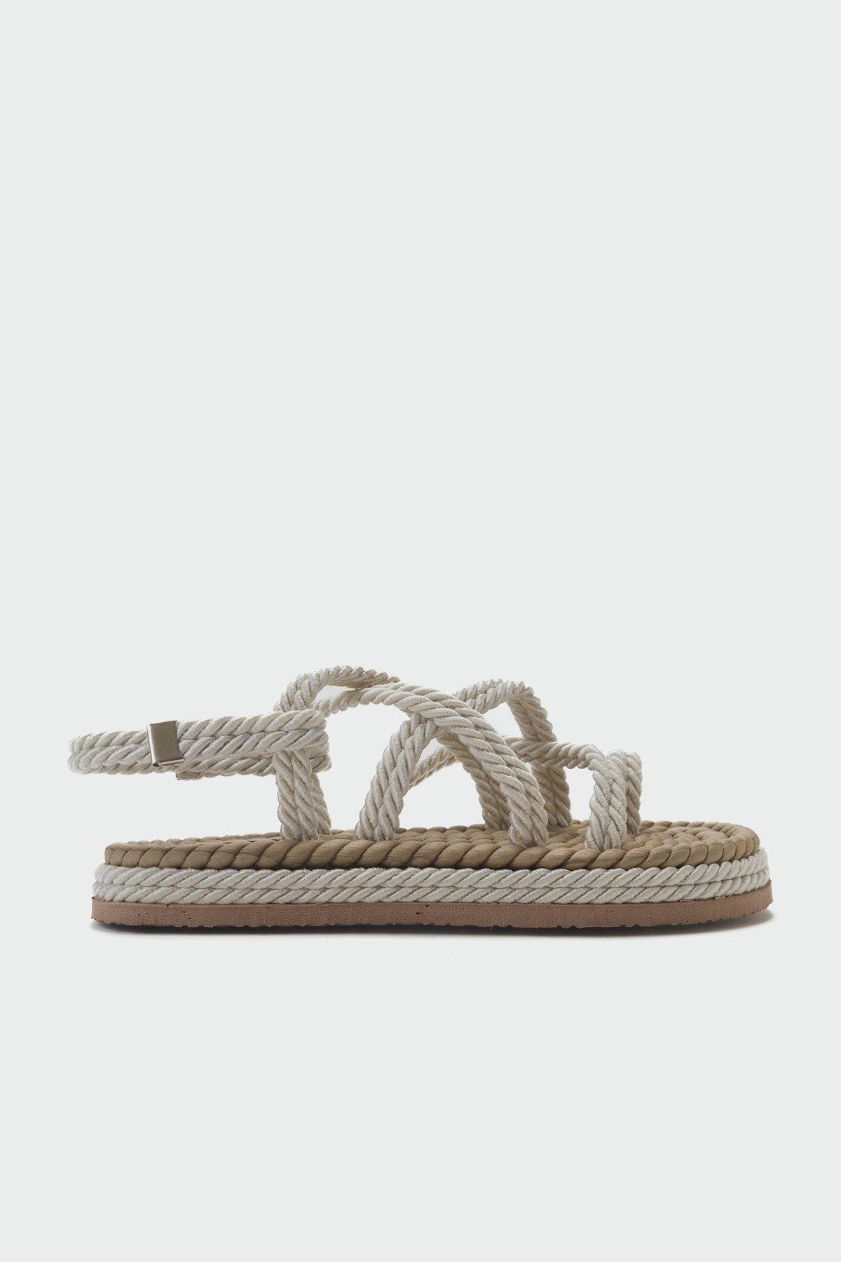 POMA Beige Sandal – top view showing leather, Vowalisse