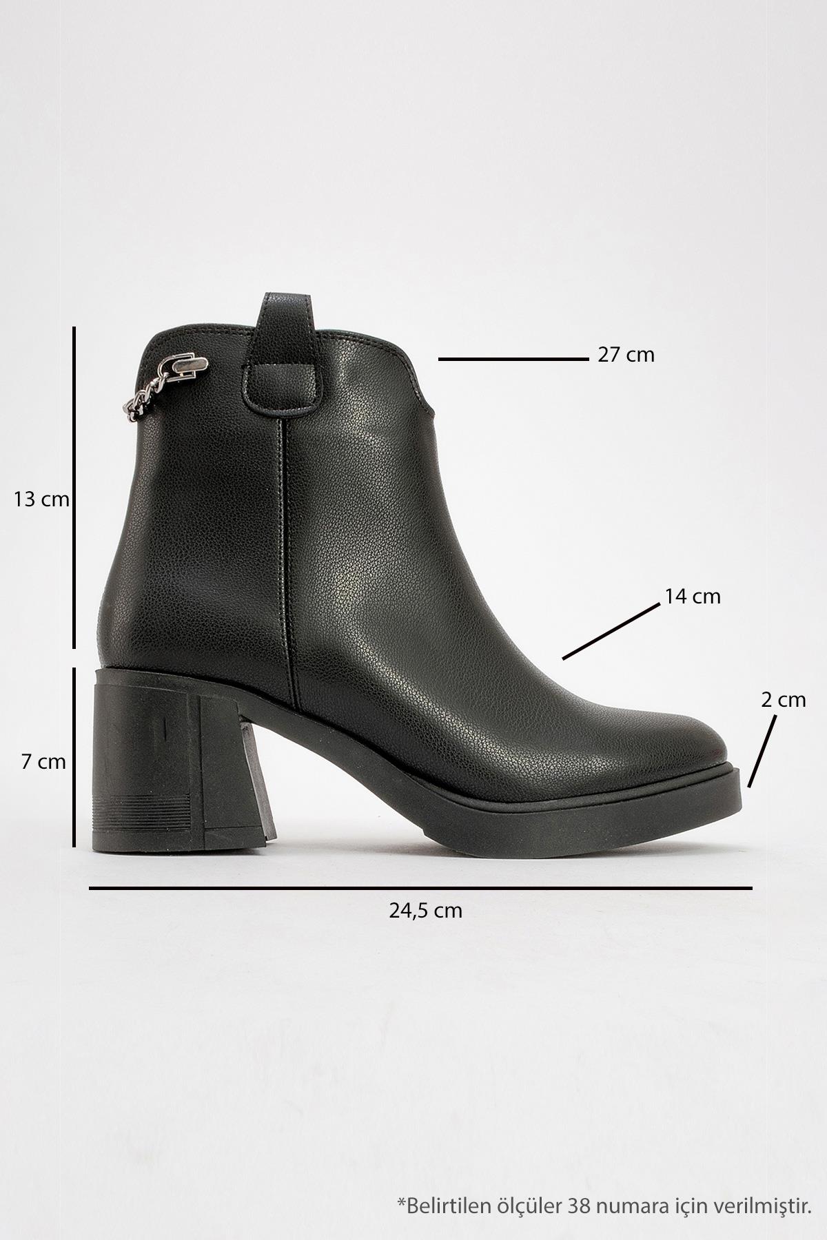 Mier - Black Boot – heel view showing leather, black, Vowalisse