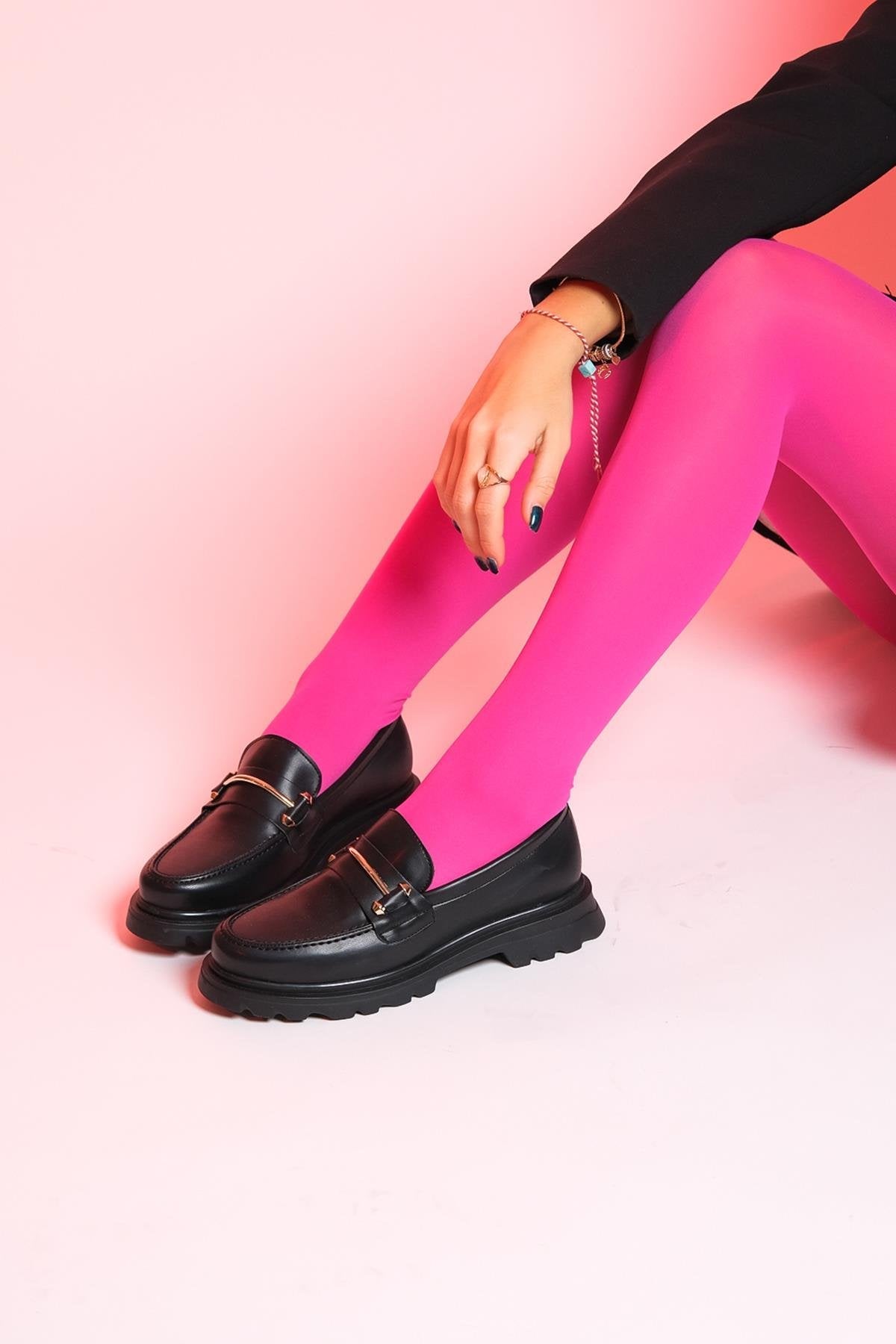Dual - Black Oxford Shoe – side view showing leather, black, Vowalisse