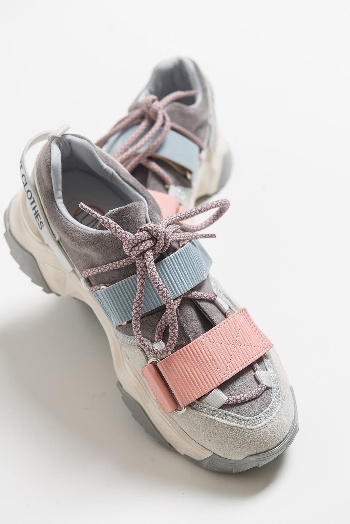 Lulen - Ice Multi Glitter-Logo Velcro Sport Sneaker – front three-quarter view showing leather, glitter, Vowalisse