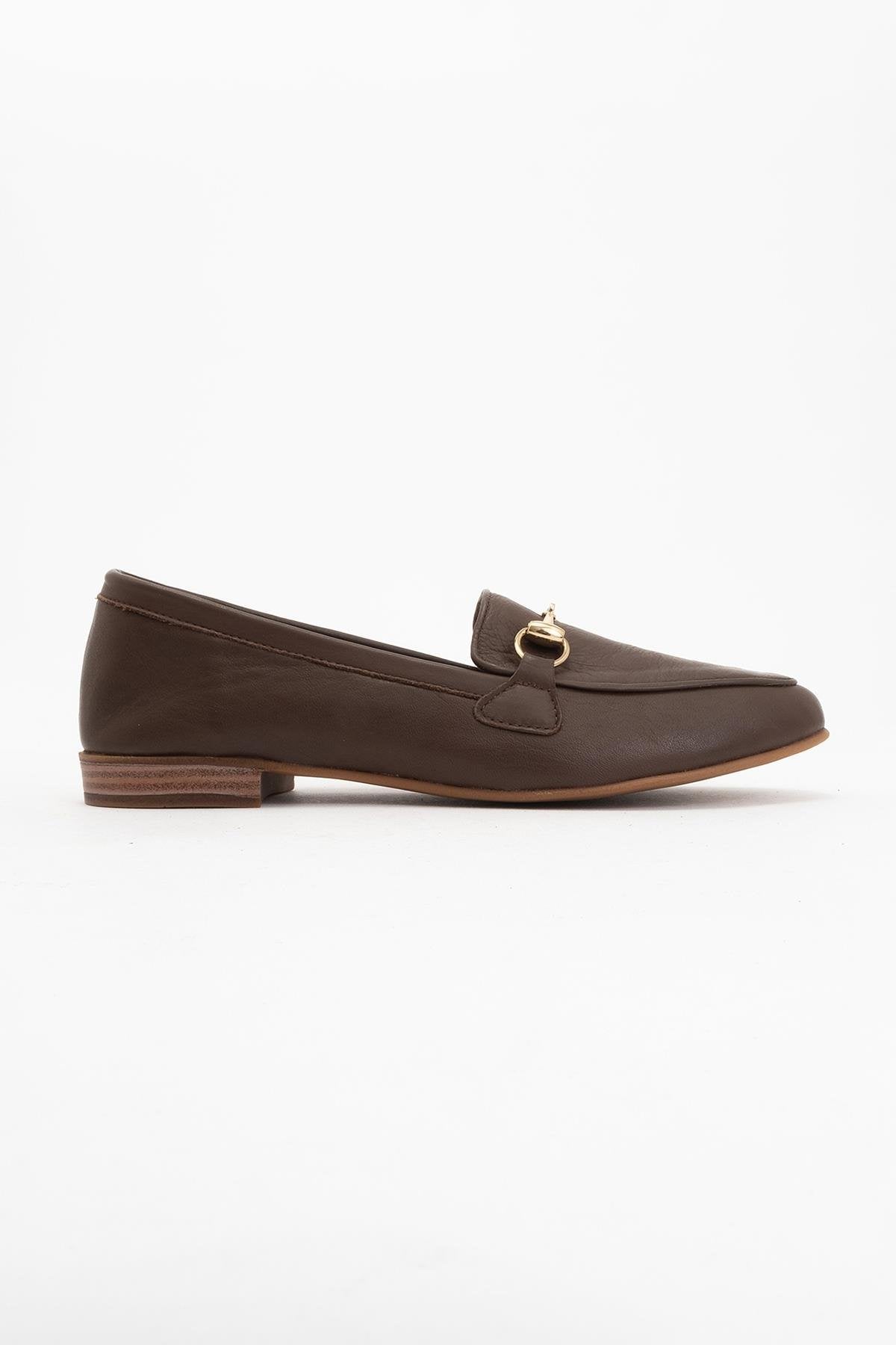 Rory - Brown Leather Bit Loafers – back view showing leather, suede, Vowalisse