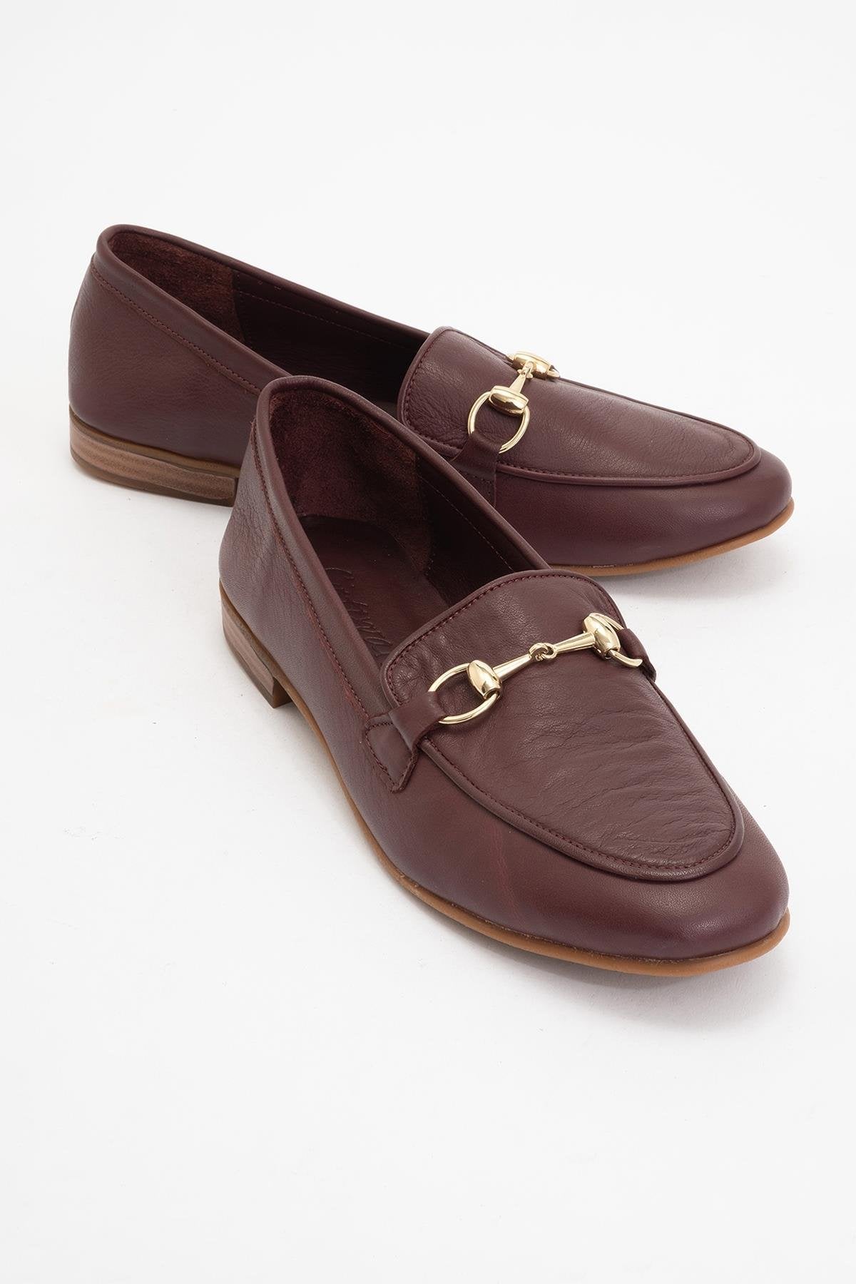 Rory - Burgundy Brown Leather Bit Loafers – front three-quarter view showing leather, suede, Vowalisse