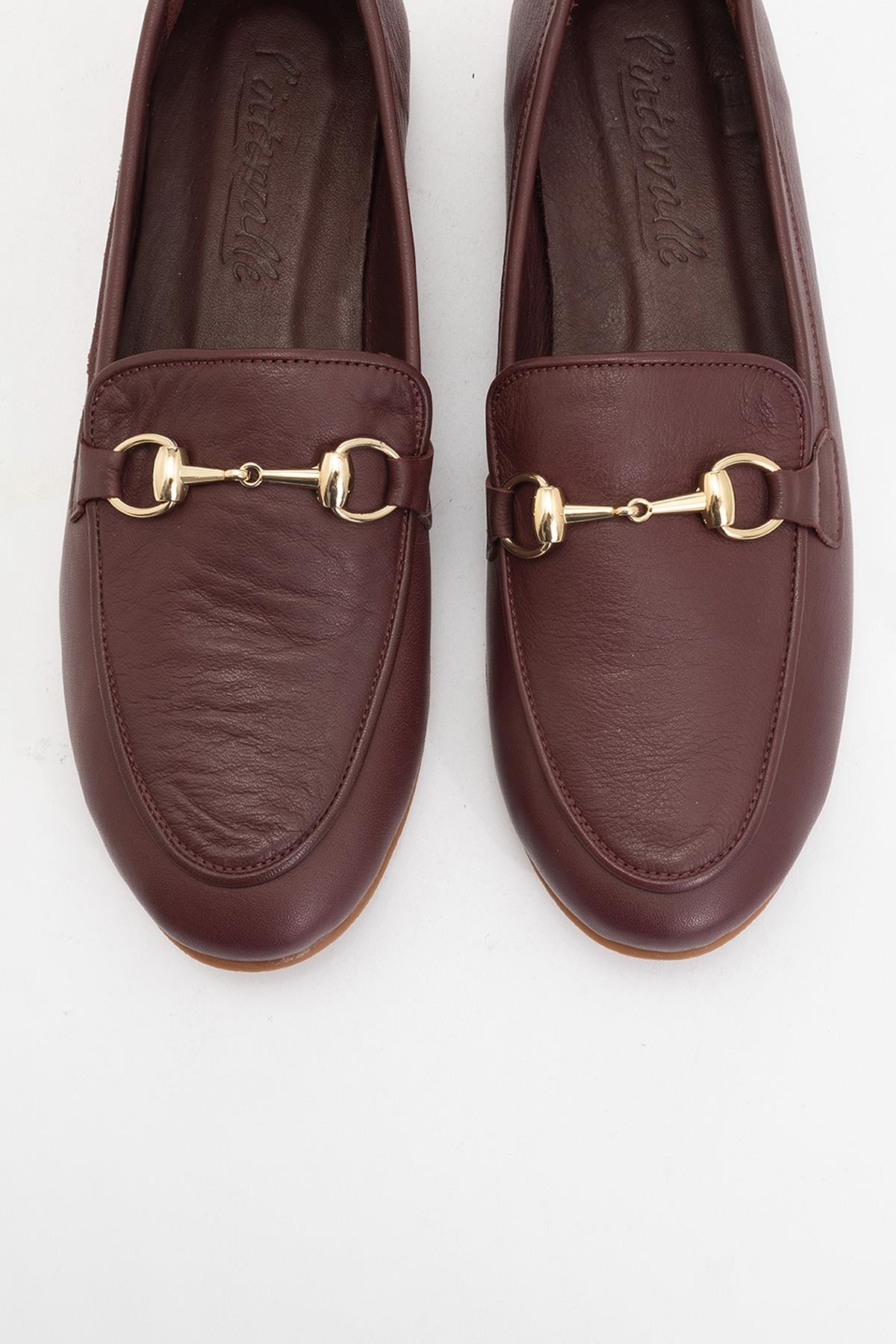 Rory - Burgundy Brown Leather Bit Loafers – side view showing leather, suede, Vowalisse