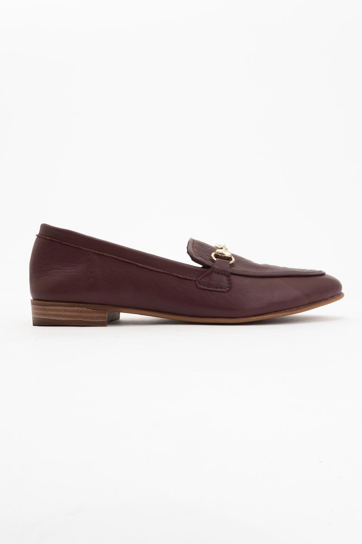 Rory - Burgundy Brown Leather Bit Loafers – back view showing leather, suede, Vowalisse