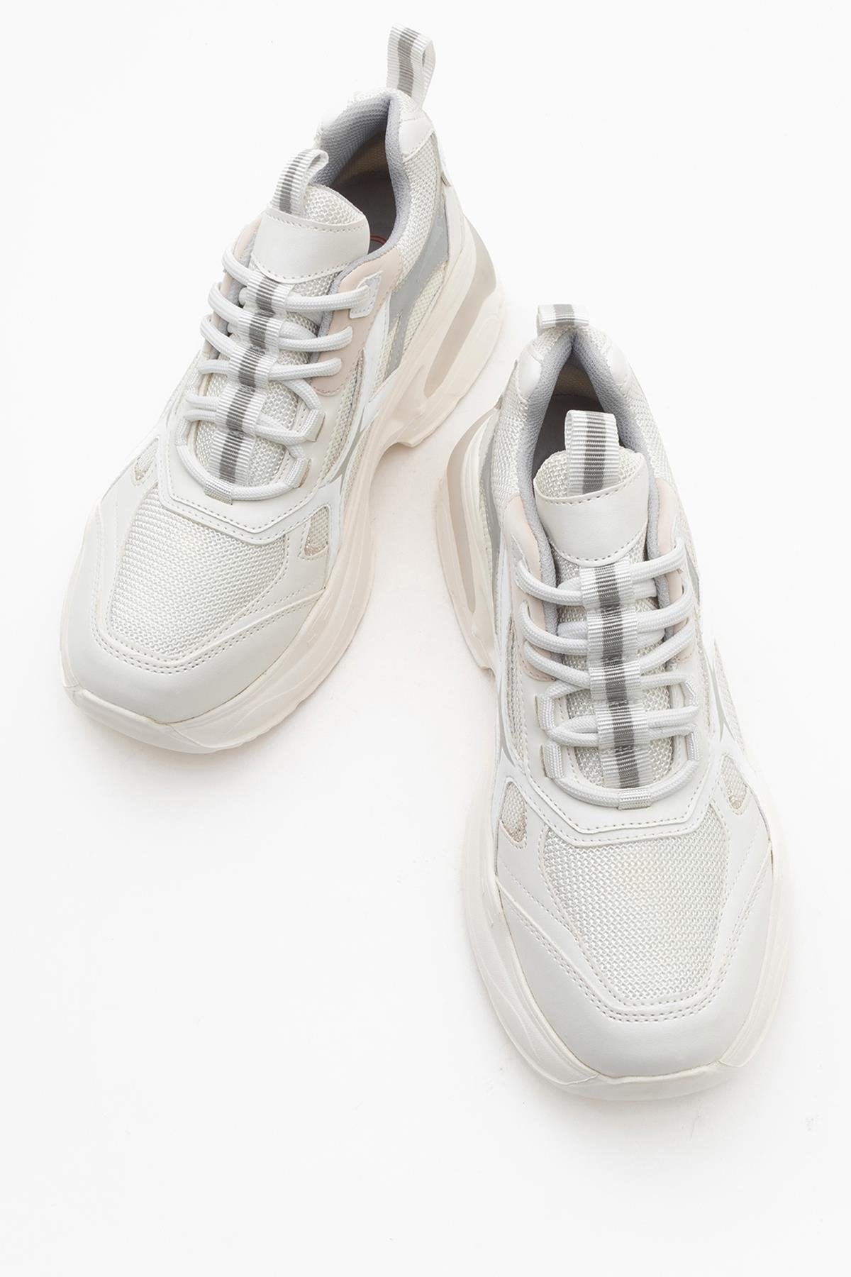 Marron - White Sneakers – side view showing leather, white, Vowalisse