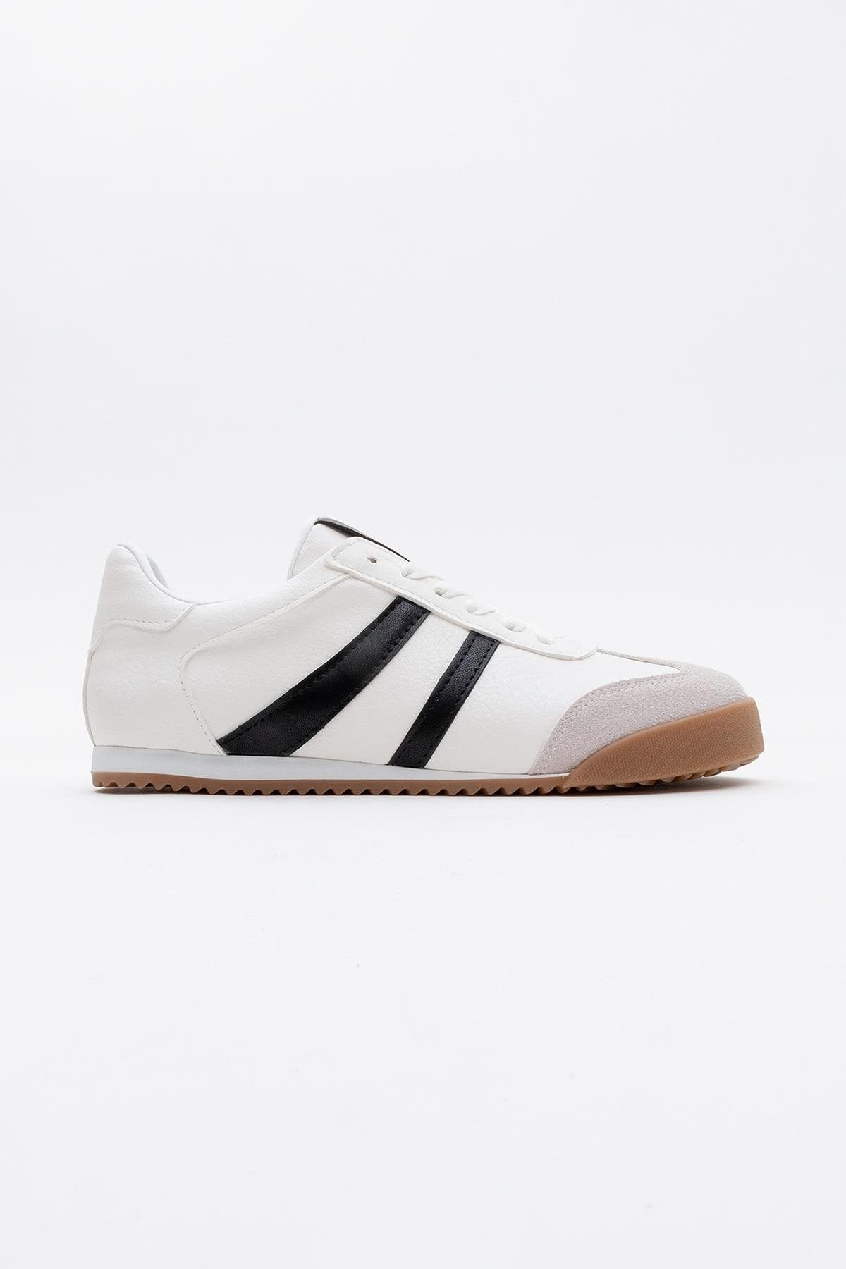Jimmy - White Sneaker – back view showing leather, white, Vowalisse