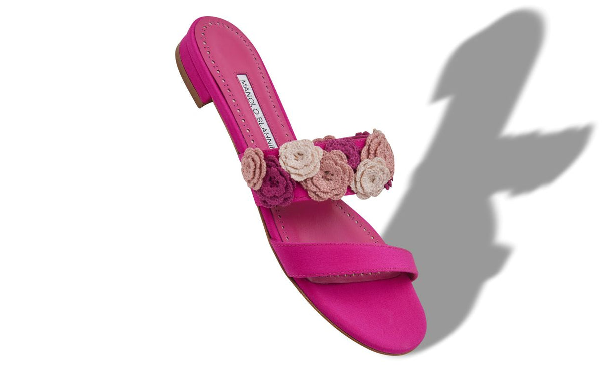 Vivienne Rose Pink Open Toe Mules – front three-quarter view showing pink open toe, Vowalisse