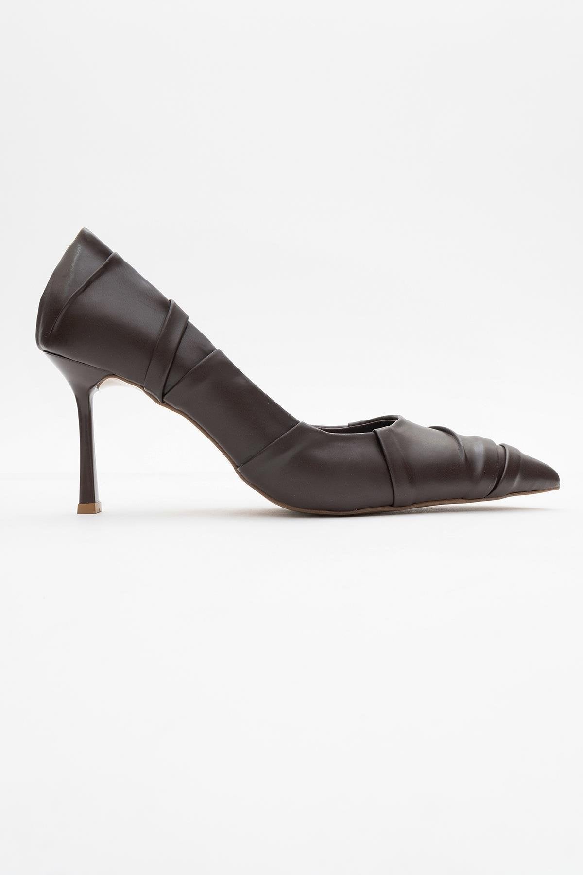 Anly - Brown Stiletto – top view showing leather, Vowalisse