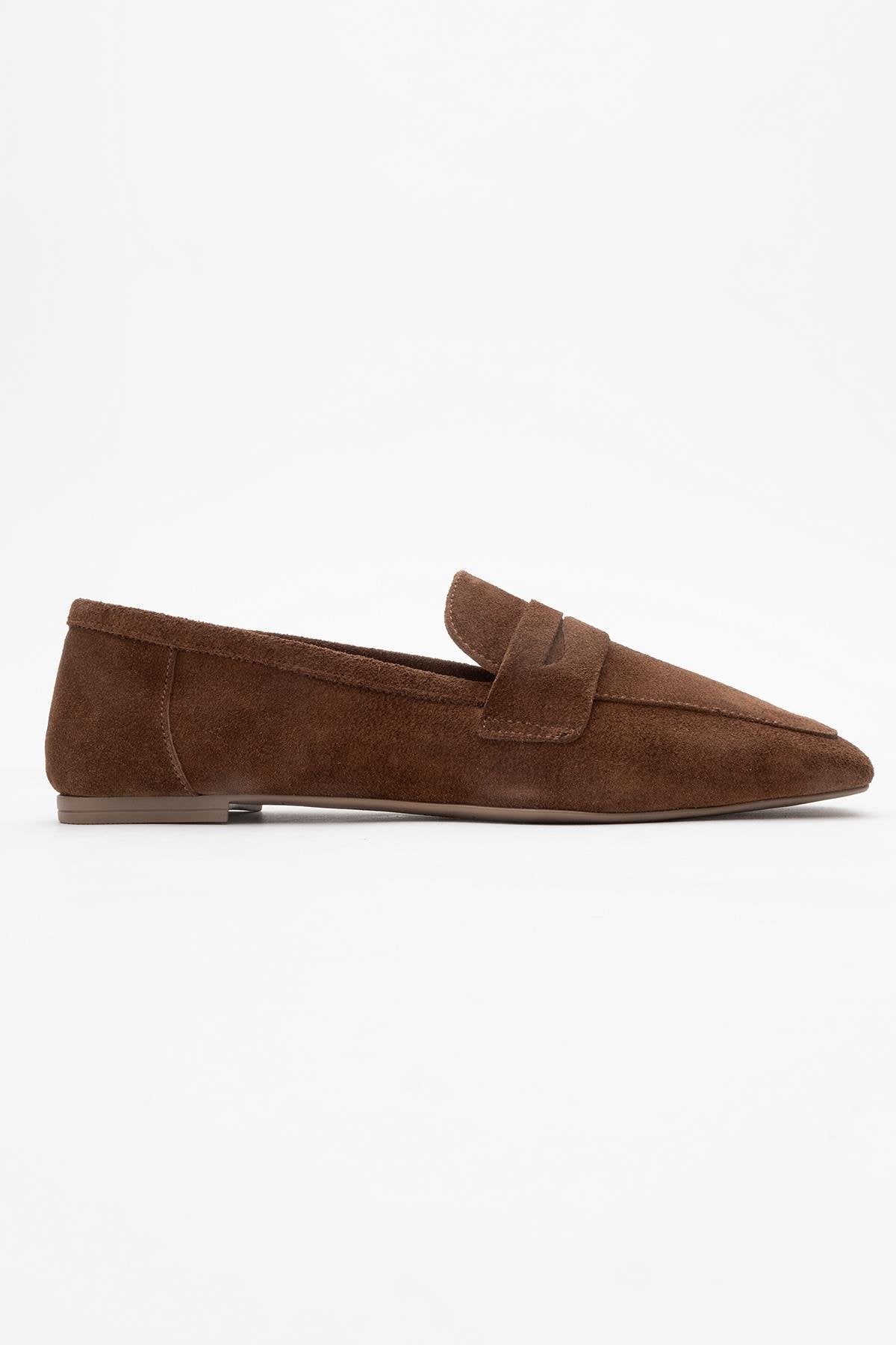 Morne - Brown Suede Leather Loafers – top view showing leather, suede, Vowalisse