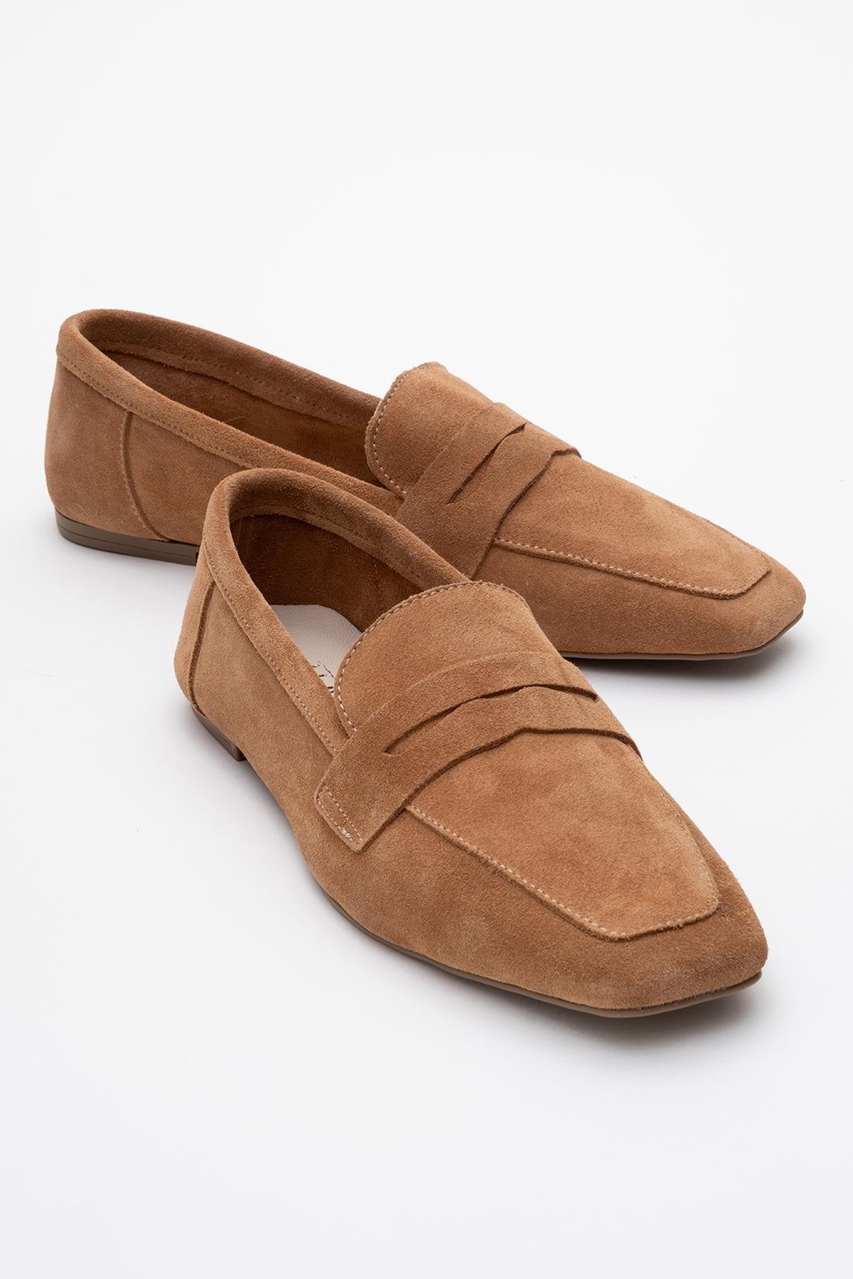 Morne - Mustard Suede Leather Loafers – front three-quarter view showing leather, suede, Vowalisse