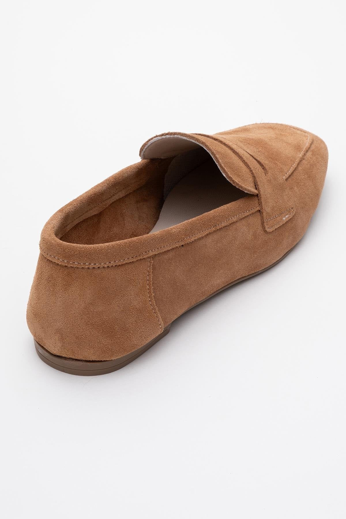 Morne - Mustard Suede Leather Loafers – back view showing leather, suede, Vowalisse