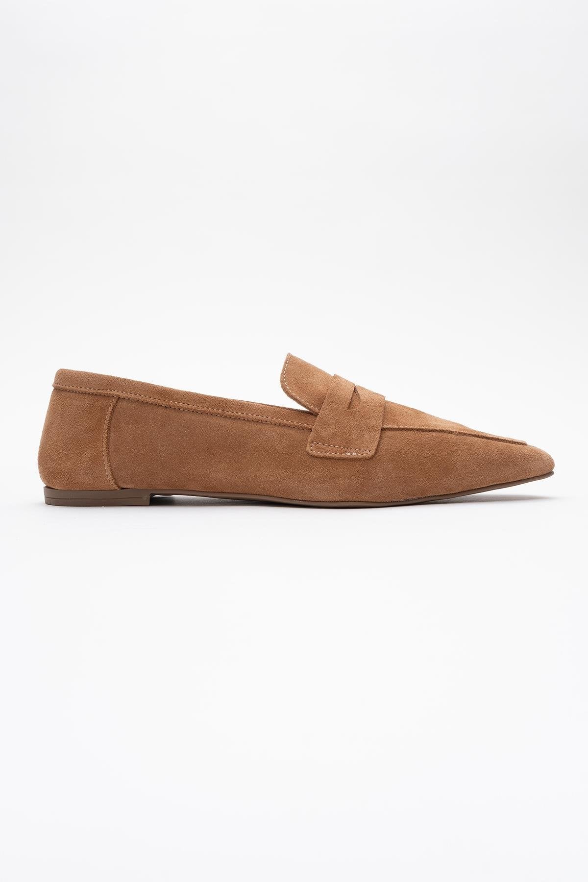Morne - Mustard Suede Leather Loafers – top view showing leather, suede, Vowalisse