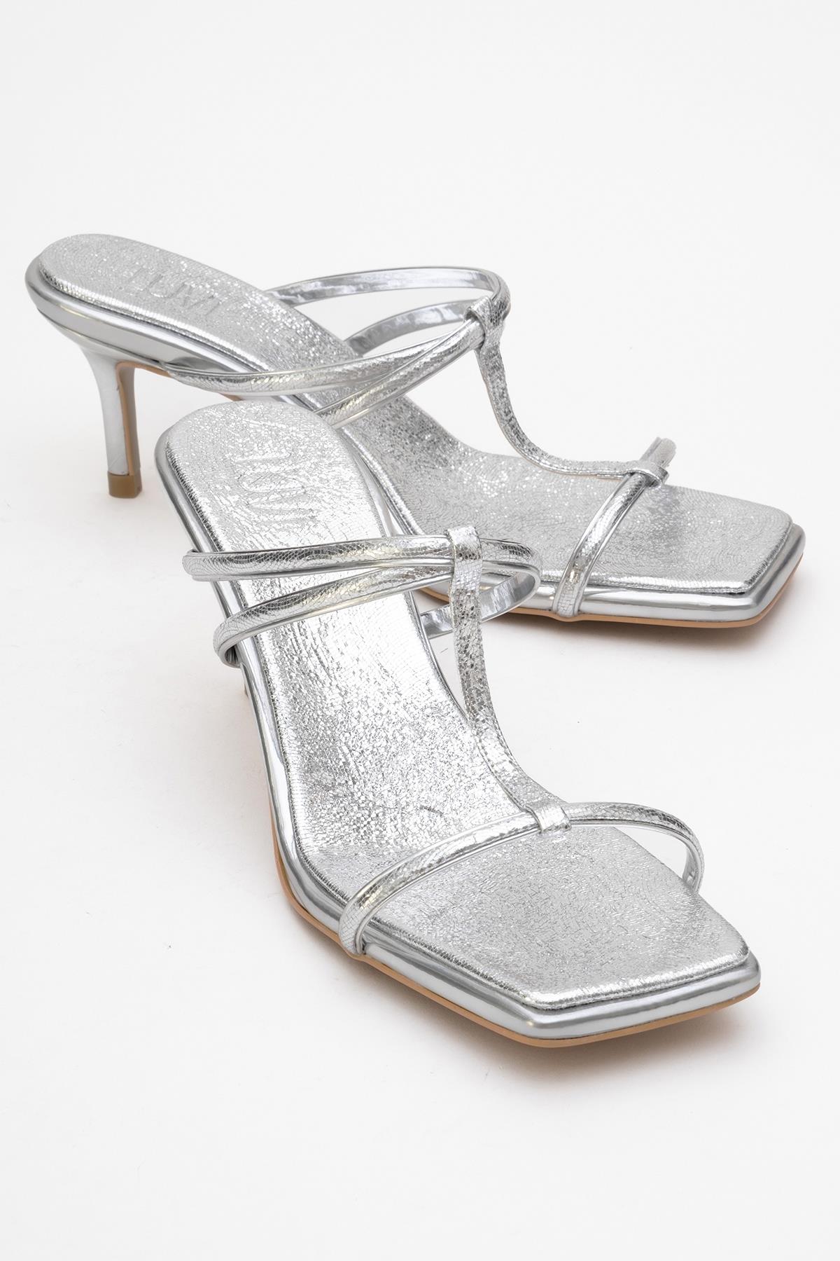 Mocha White Square‑Toe Thin‑Strap Heel Sandal – front three-quarter view showing leather, white, red, Vowalisse