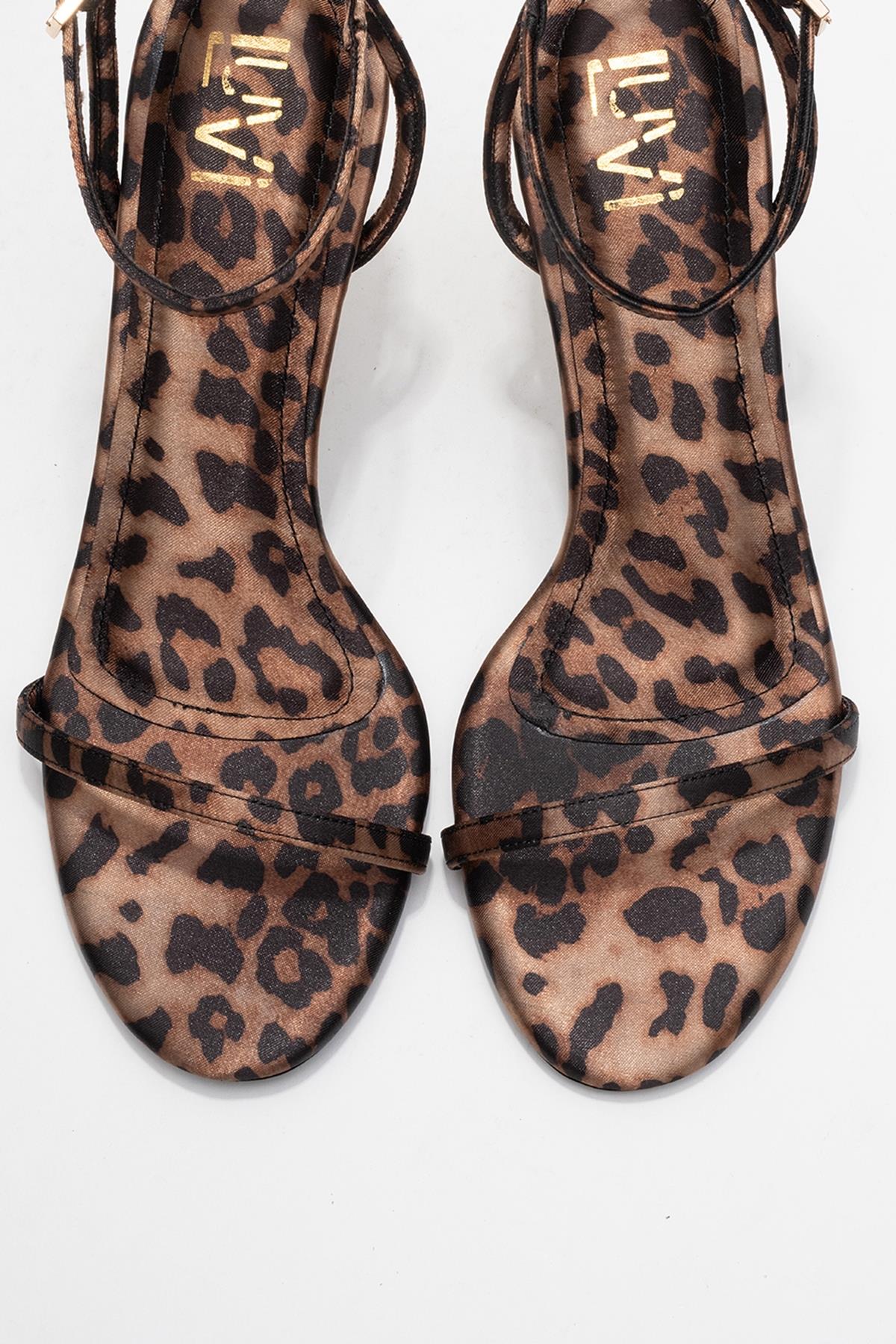 Jasmin - Black/Yellow Patterned Single-Band Stiletto Heel Shoe – side view showing black, Vowalisse