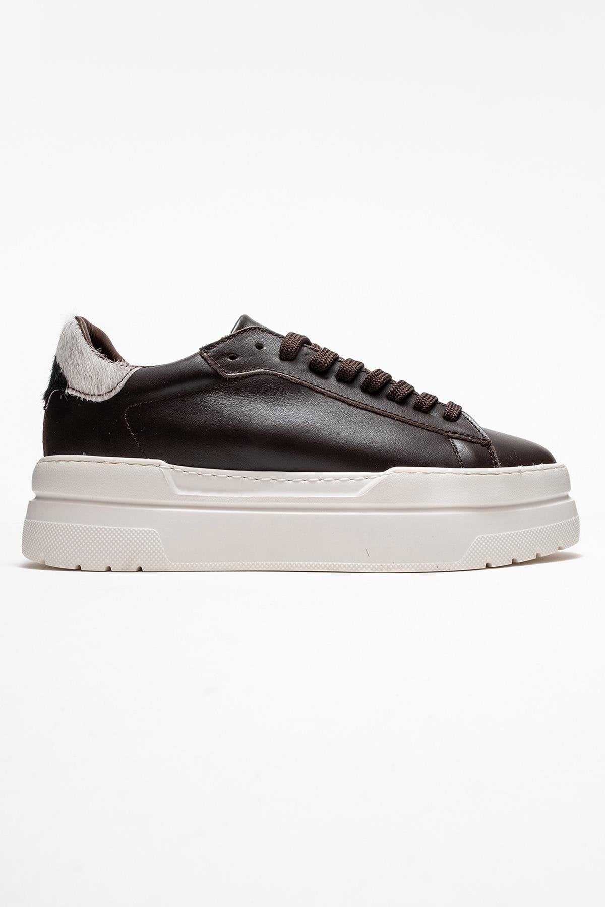 Anabel - Taupe Suede Genuine Leather Casual Sneaker – top view showing leather, suede, Vowalisse
