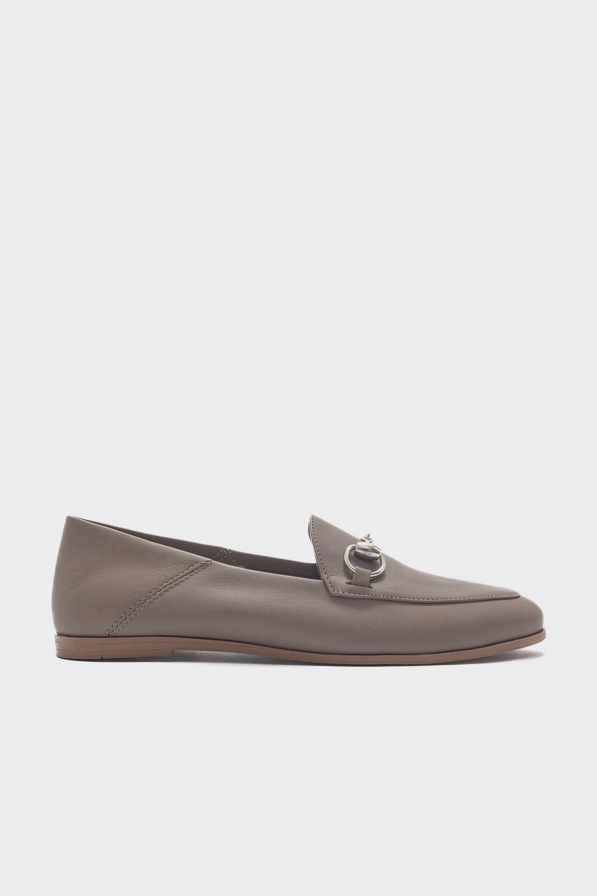Penny - Light Brown Leather Horsebit Loafers – top view showing leather, suede, Vowalisse