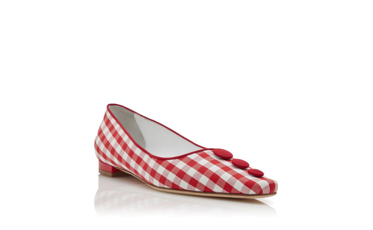 Cressida Halo Red Button Detail Pumps – top view showing red button detail, almond toe, Vowalisse