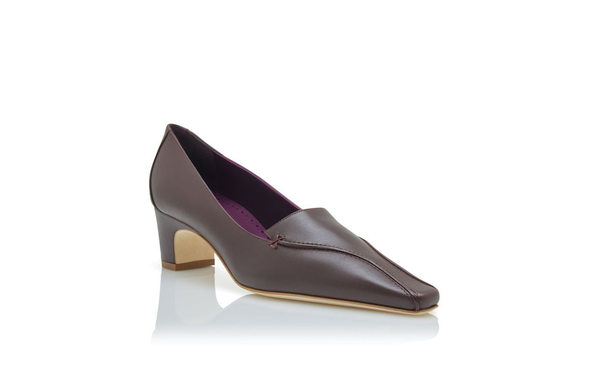 Arabella Rose Red Almond Toe Pumps – top view showing red almond toe, Vowalisse