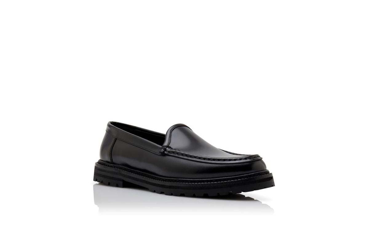 Cressida Grace Black Round Toe Loafers – top view showing black round toe, Vowalisse