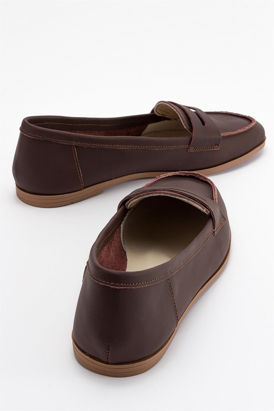 Dorothy - Dark Brown Leather Loafers – side view showing leather, suede, Vowalisse
