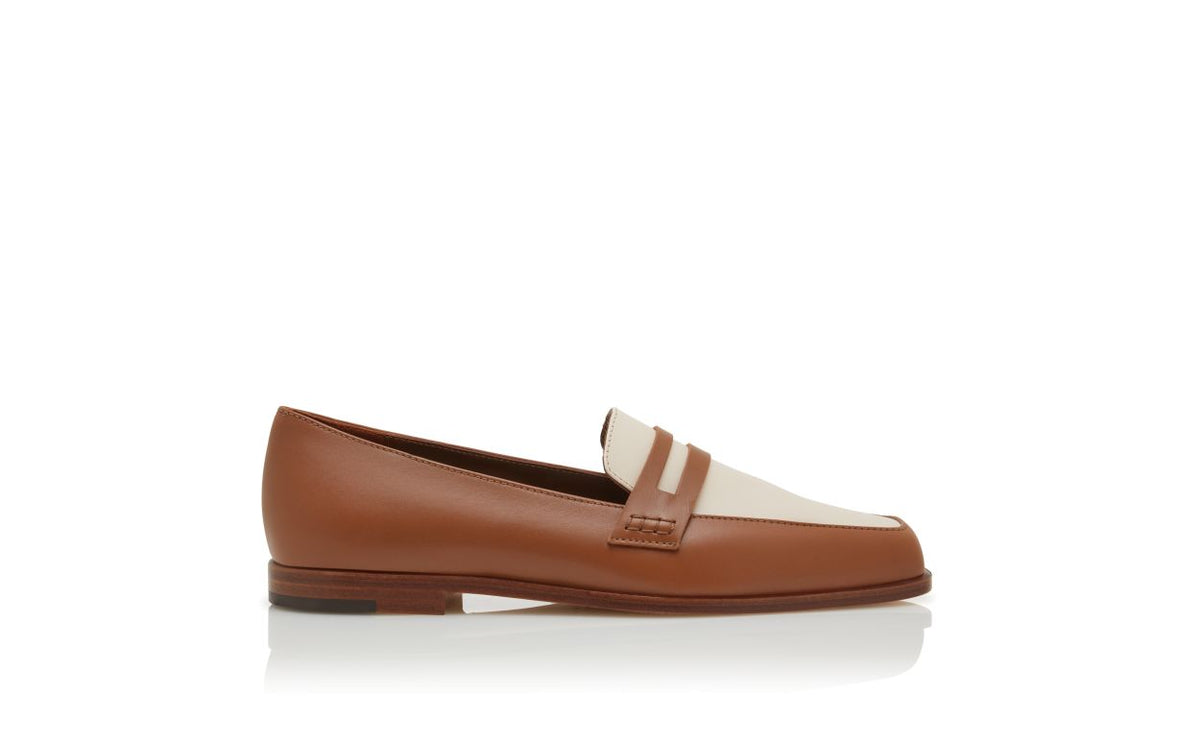 Marcella Jewel Brown Round Toe Loafers – side profile showing brown round toe, Vowalisse