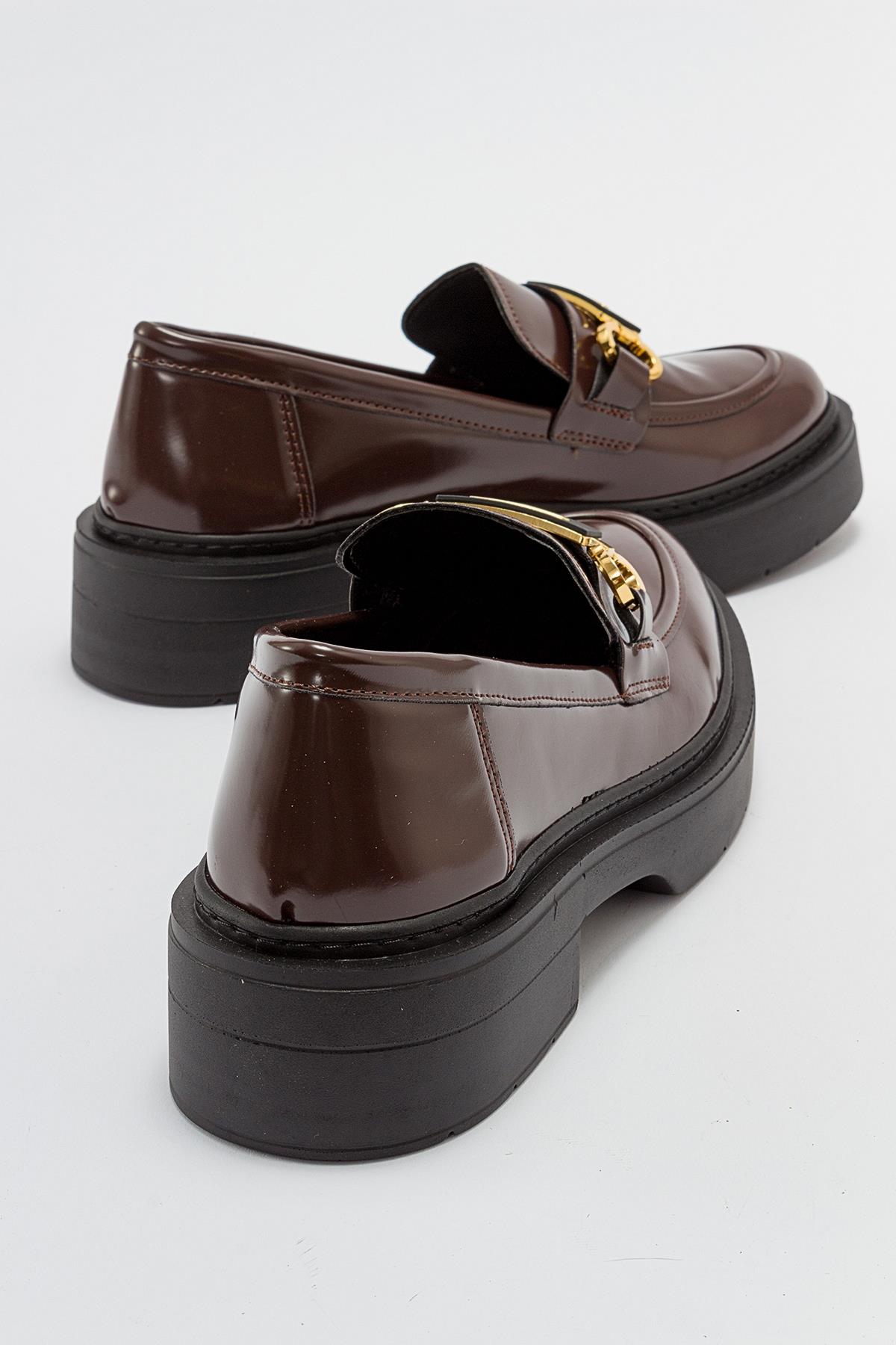 Unte - Brown Loafer – side view showing leather, Vowalisse