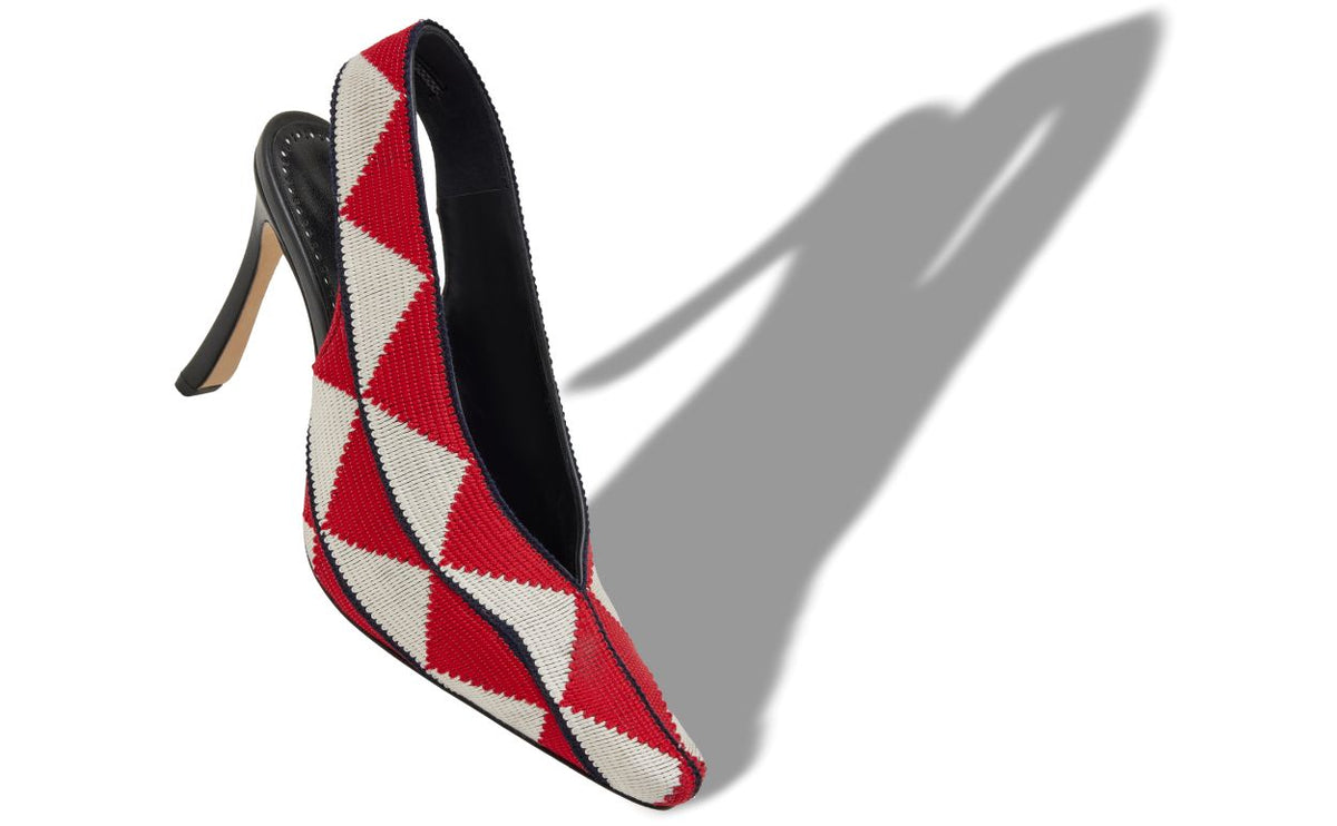 Leonora Muse Red Slingback Slingbacks – front three-quarter view showing red slingback, almond toe, Vowalisse