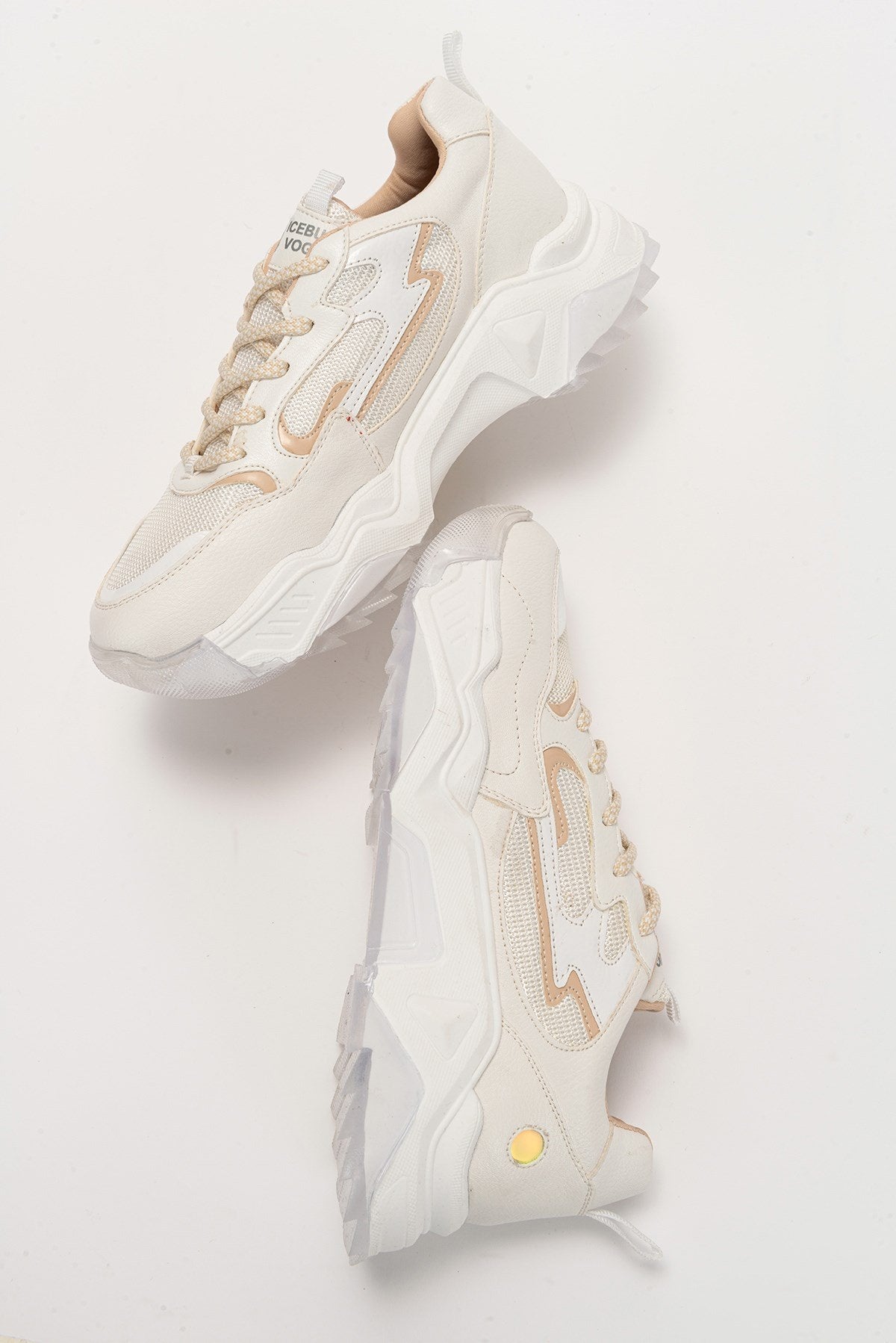 Europa - White Sneaker – detail view showing leather, white, Vowalisse