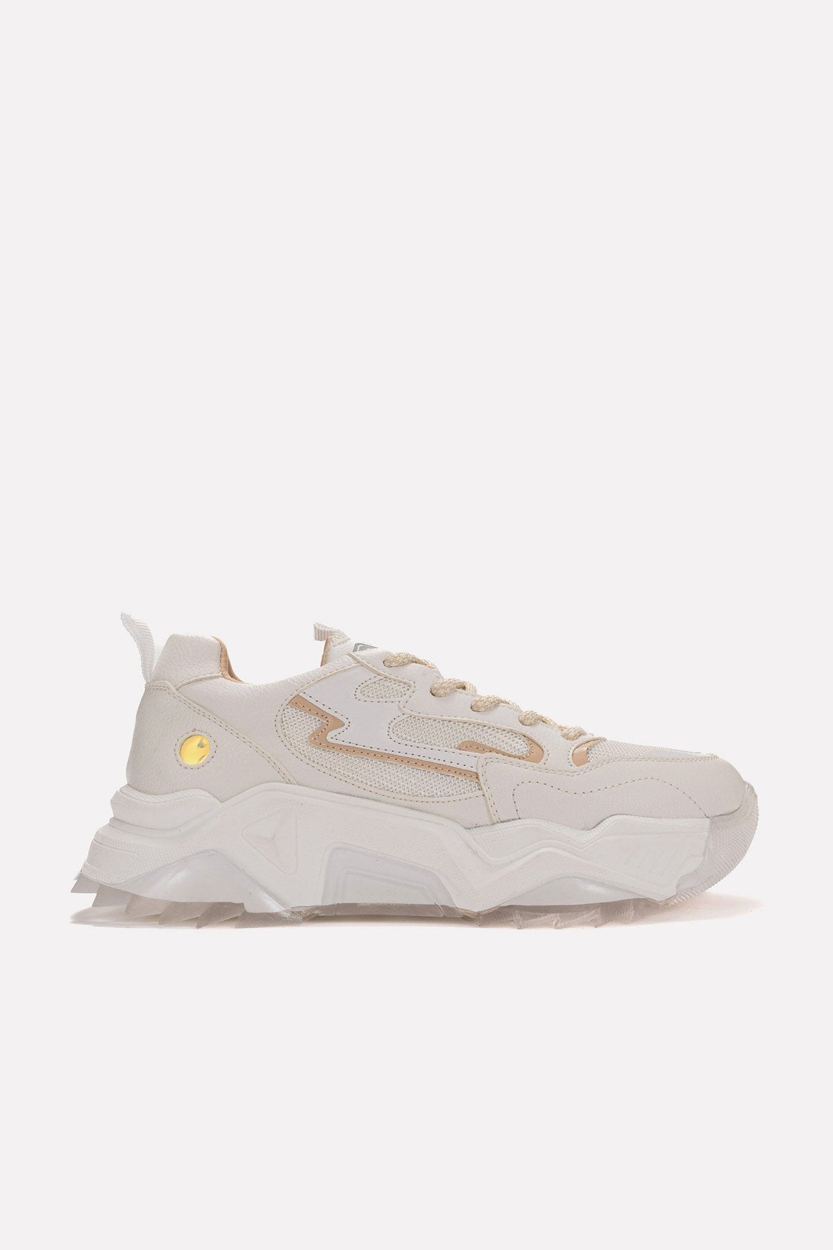 Europa - White Sneaker – top view showing leather, white, Vowalisse