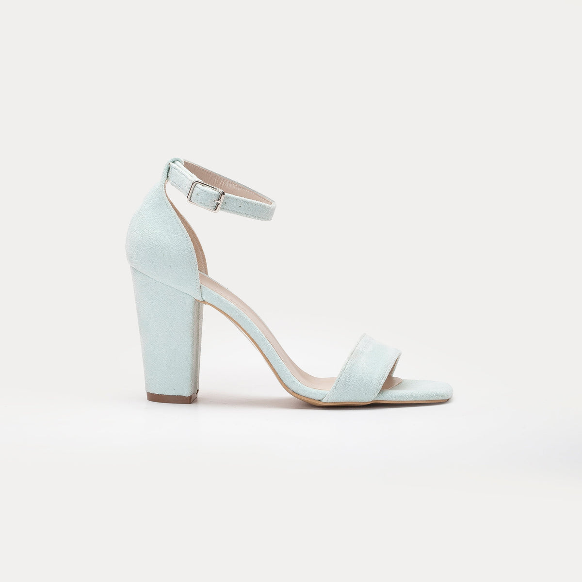 Melissa - Mint Green Sandals with Pearls – top view showing pearl, leather, suede, Vowalisse