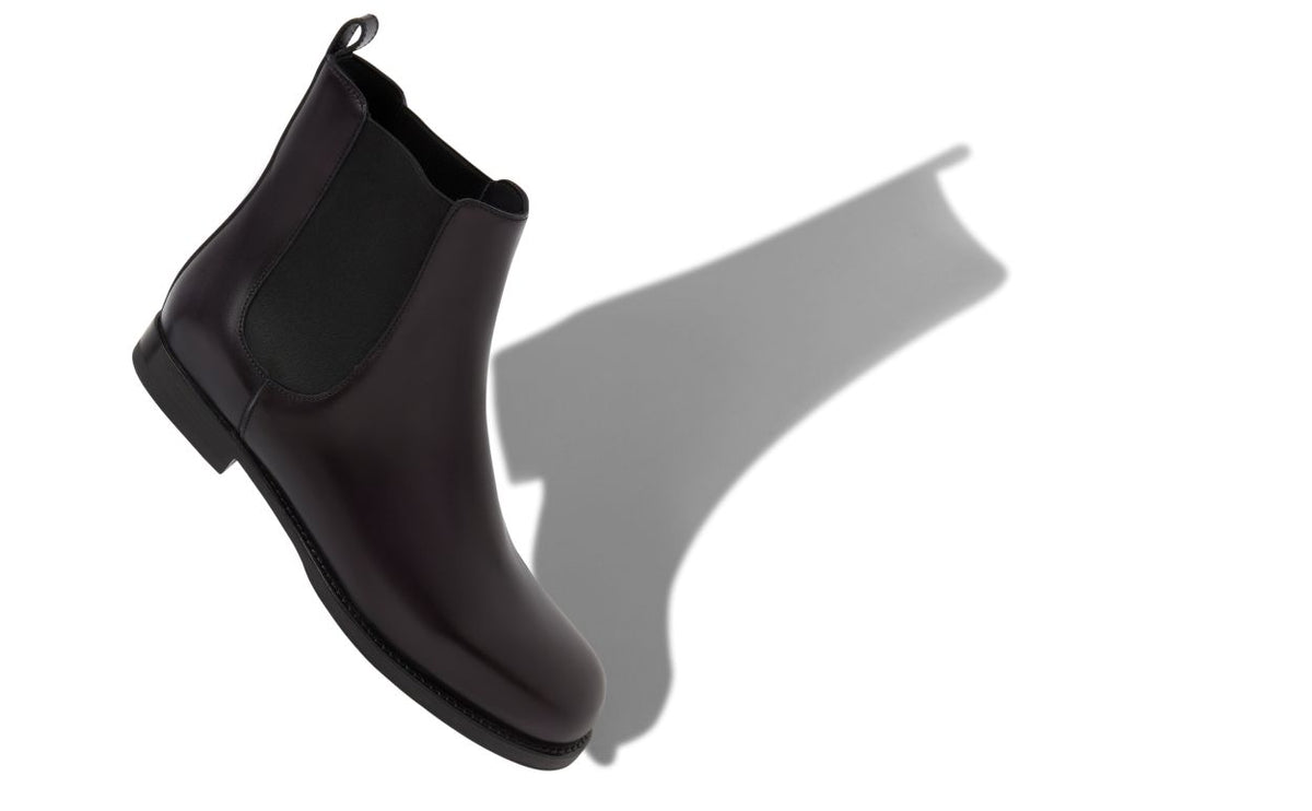Ophelia Flame Black Signature Ankle Boots – front three-quarter view showing black refined detailing, Vowalisse