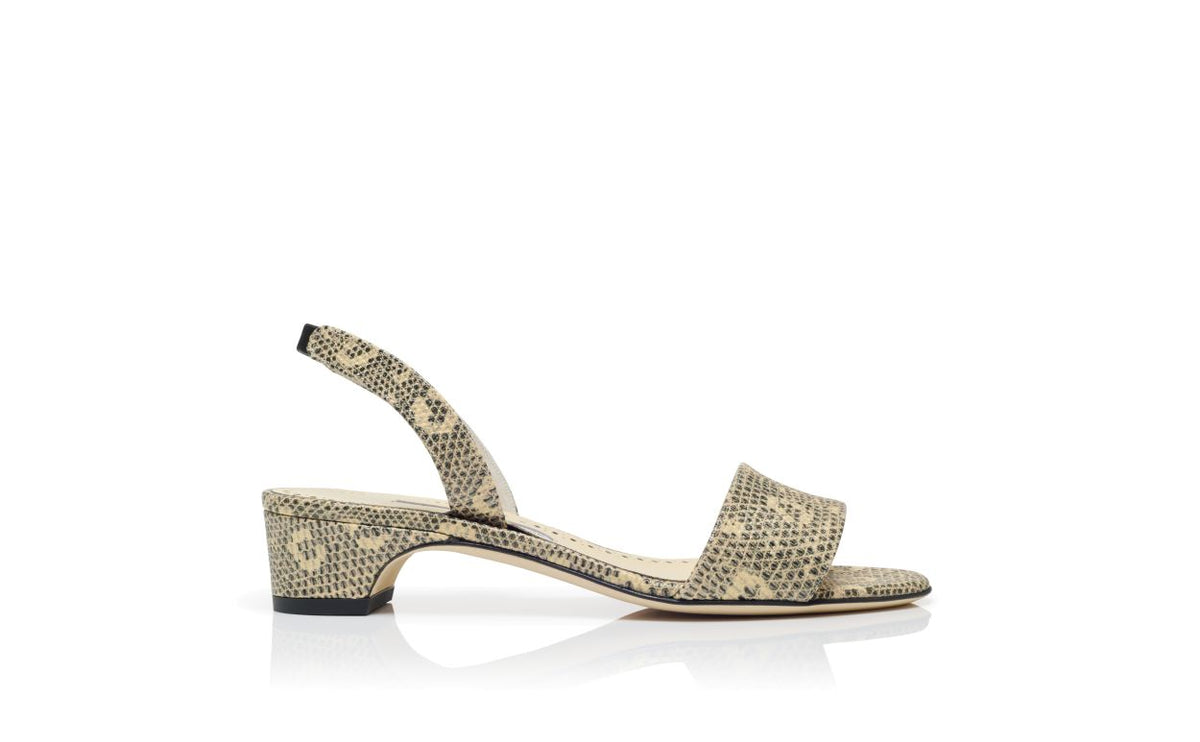 Alessia Jewel Black Slingback Slingbacks – side profile showing black slingback, open toe, Vowalisse