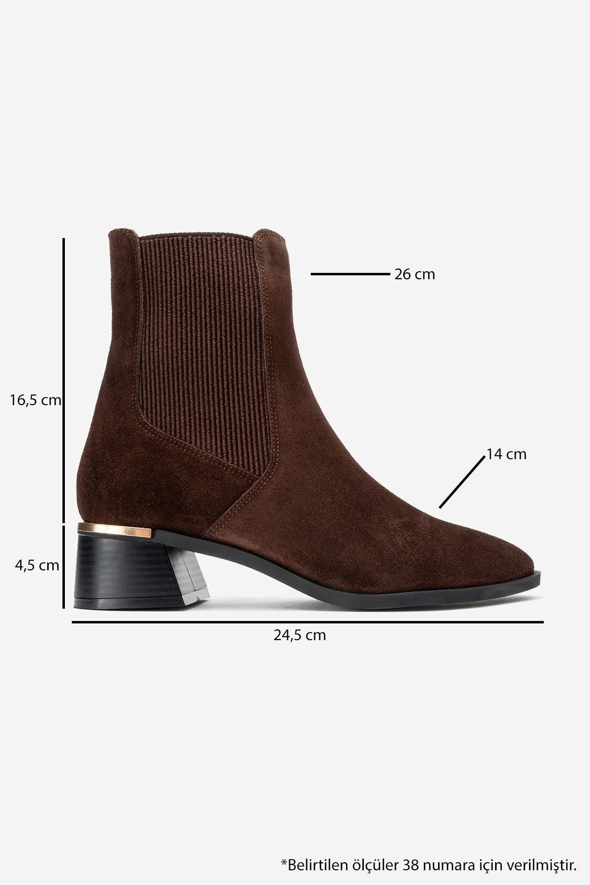 Neiva - Brown Suede Genuine Leather Chelsea Boot – top view showing leather, suede, Vowalisse