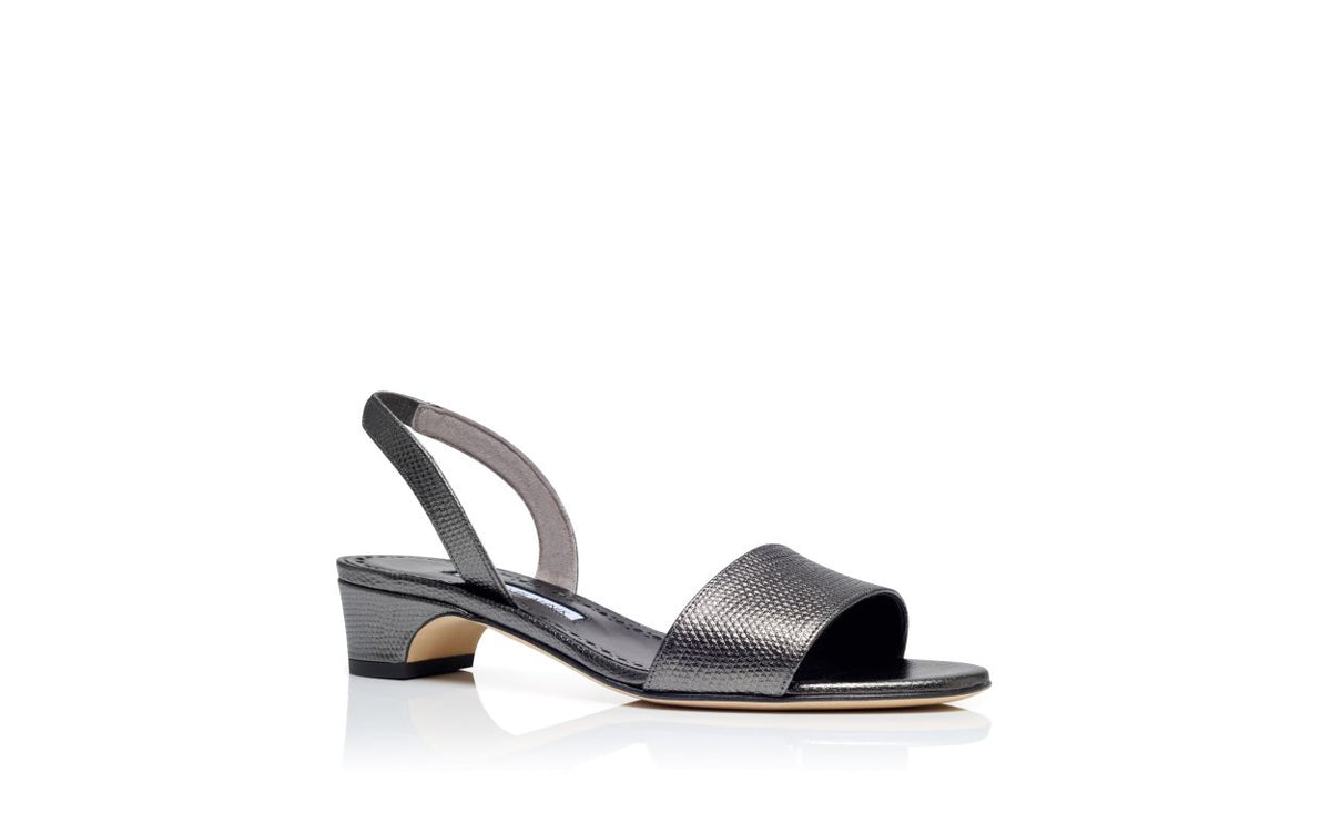 Isadora Jewel Grey Slingback Slingbacks – top view showing grey slingback, open toe, Vowalisse