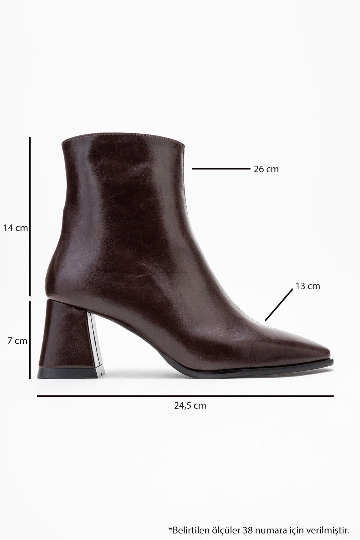 Arven - Burgundy Block Heel Ankle Boot – top view showing leather, Vowalisse