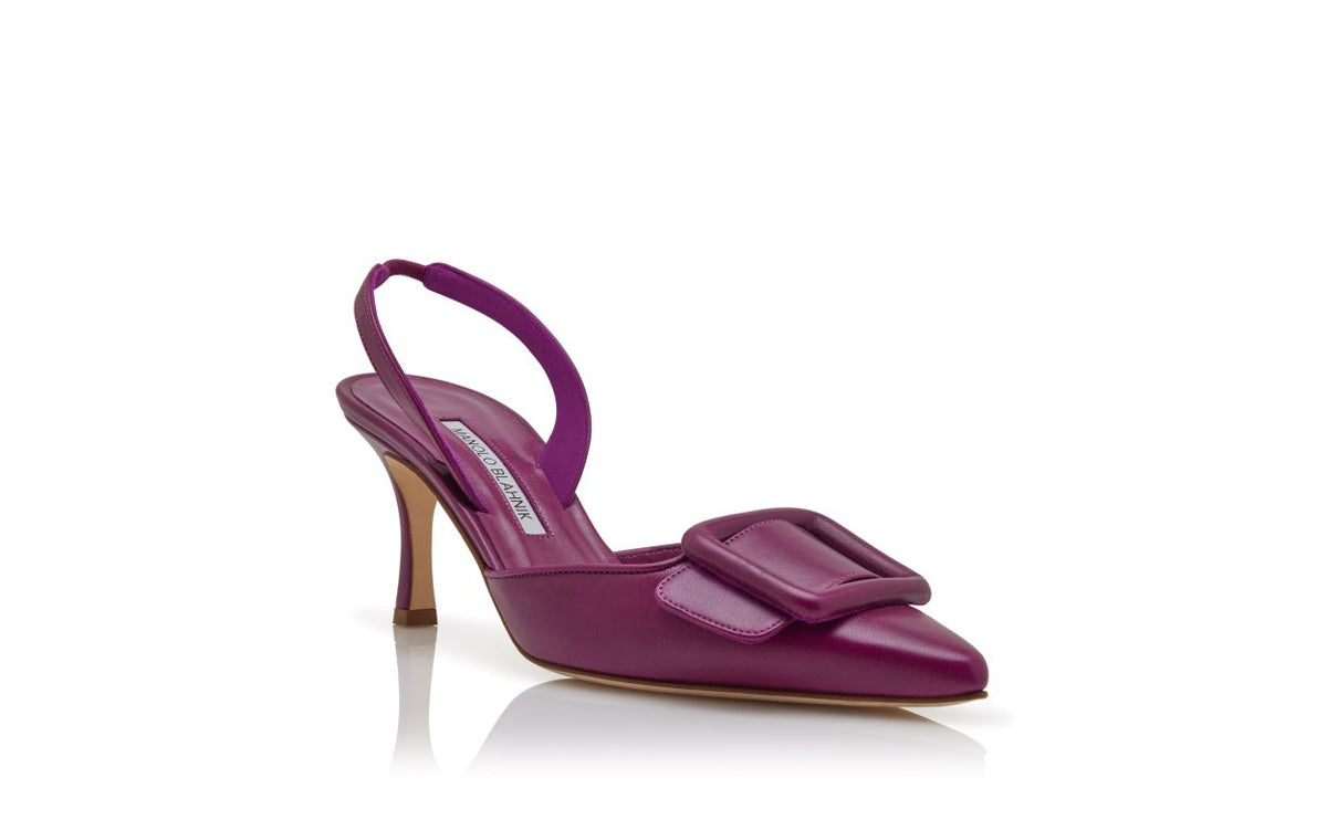 Isadora Star Purple Slingback Slingbacks – top view showing purple slingback, pointed toe, nappa leather, Vowalisse
