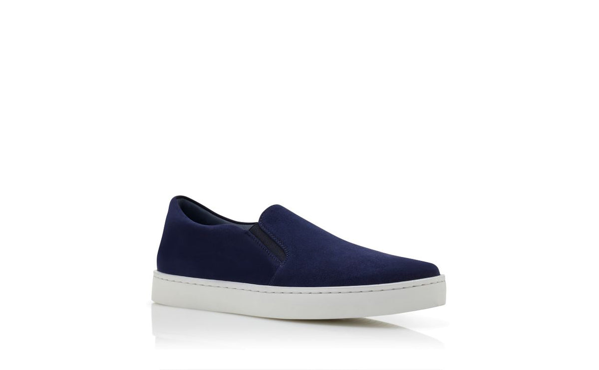 Bianca Halo Blue Round Toe Sneakers – top view showing blue round toe, suede, Vowalisse