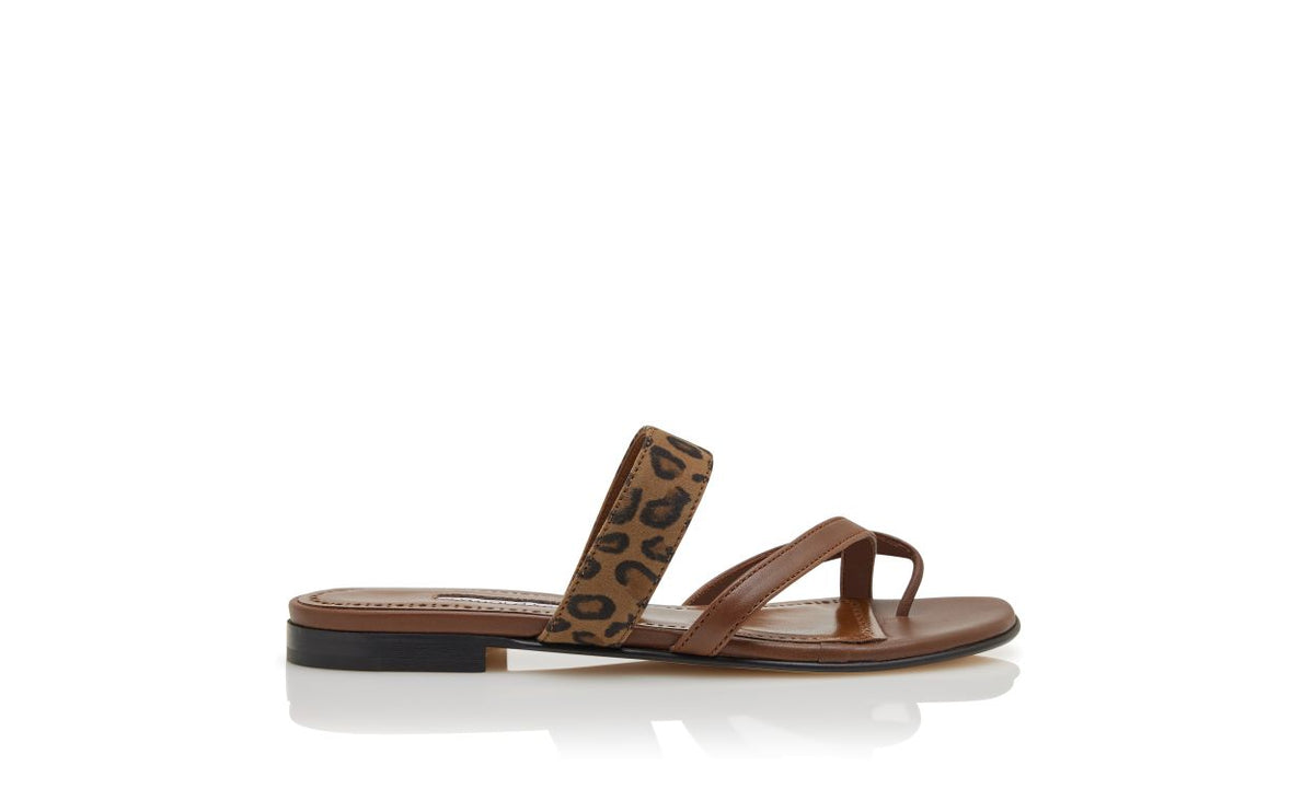 Isadora Muse Brown Crossover Mules – side profile showing brown crossover, open toe, suede, nappa leather, Vowalisse