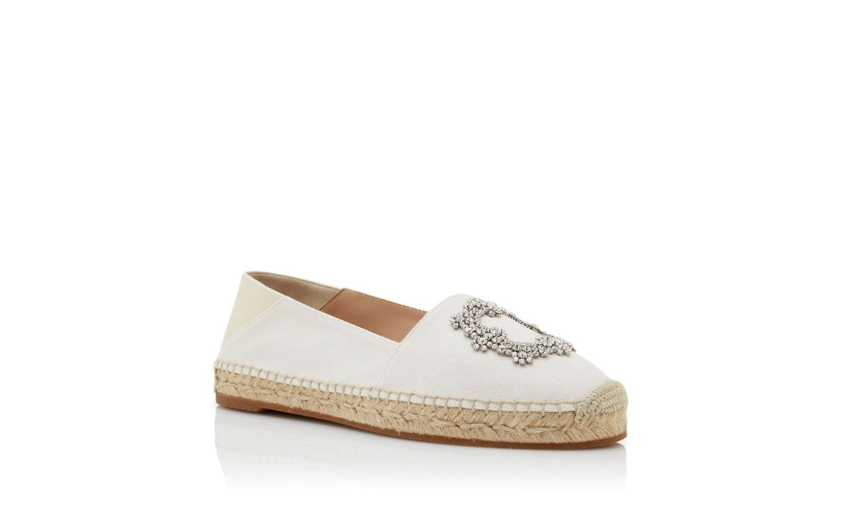 Leonora Élan White Round Toe Espadrilles – top view showing white round toe, Vowalisse