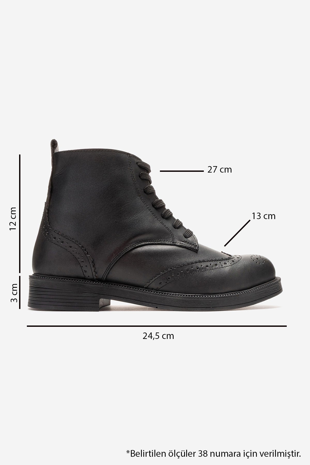 Nelvy - Black Genuine Leather Boot – detail view showing leather, black, Vowalisse