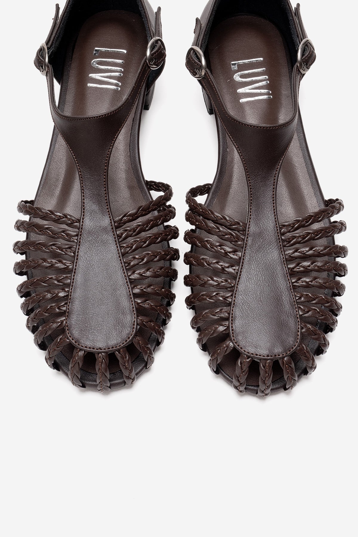 ONOS - Brown Sandal – side view showing leather, Vowalisse
