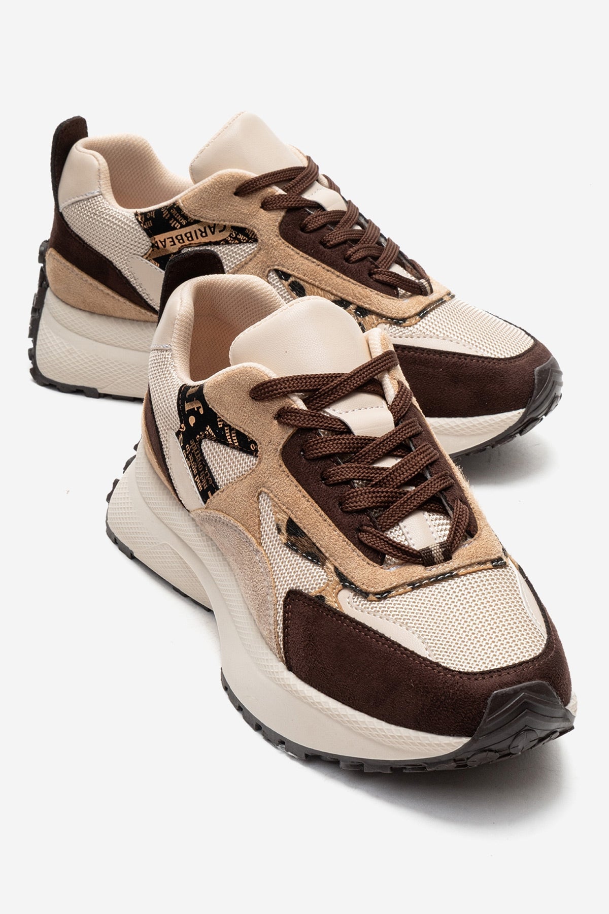 PREMIA - Brown Suede Sneaker – front three-quarter view showing leather, suede, Vowalisse