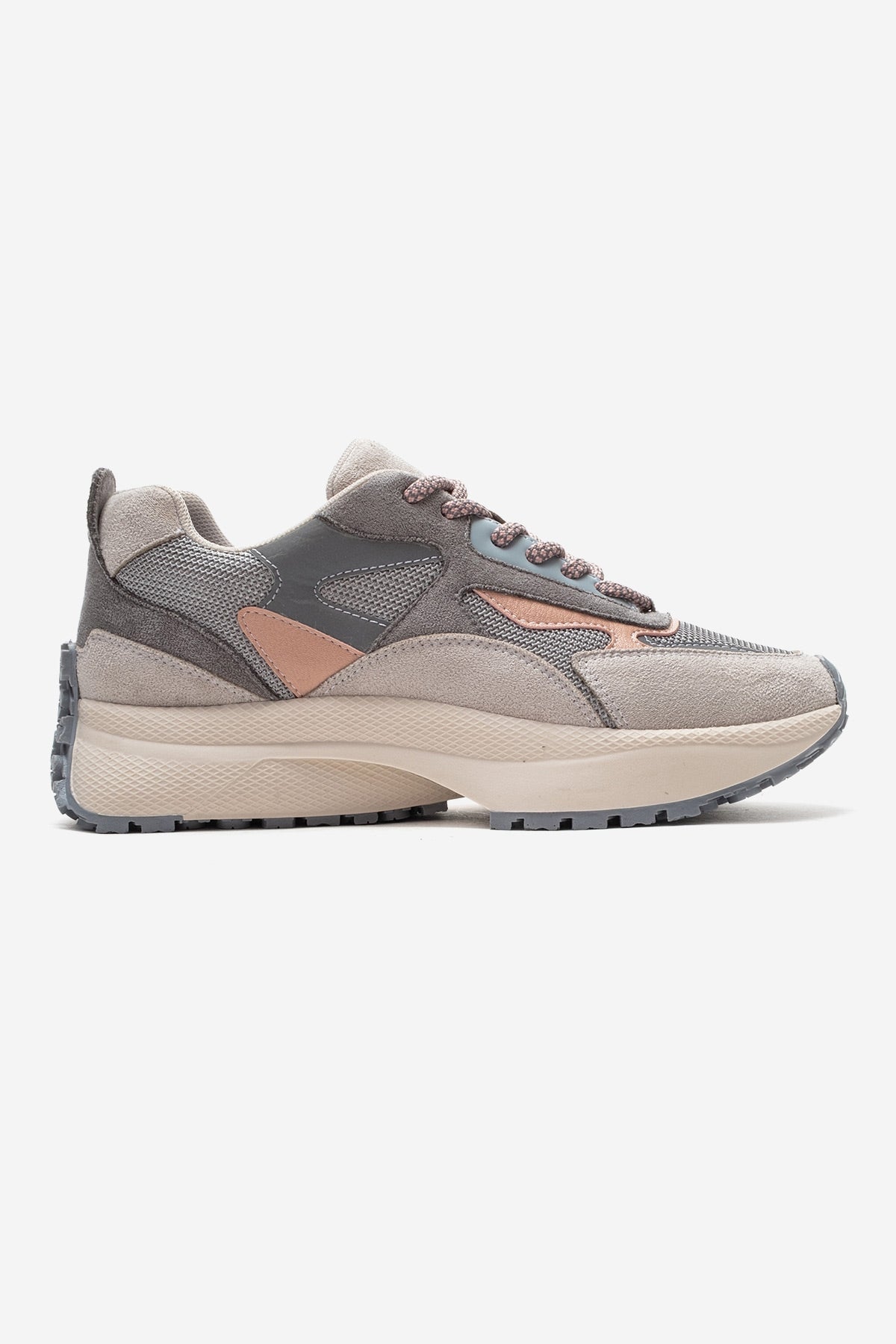 PREMIA - Ice Multi Sneaker – heel view showing leather, red, Vowalisse