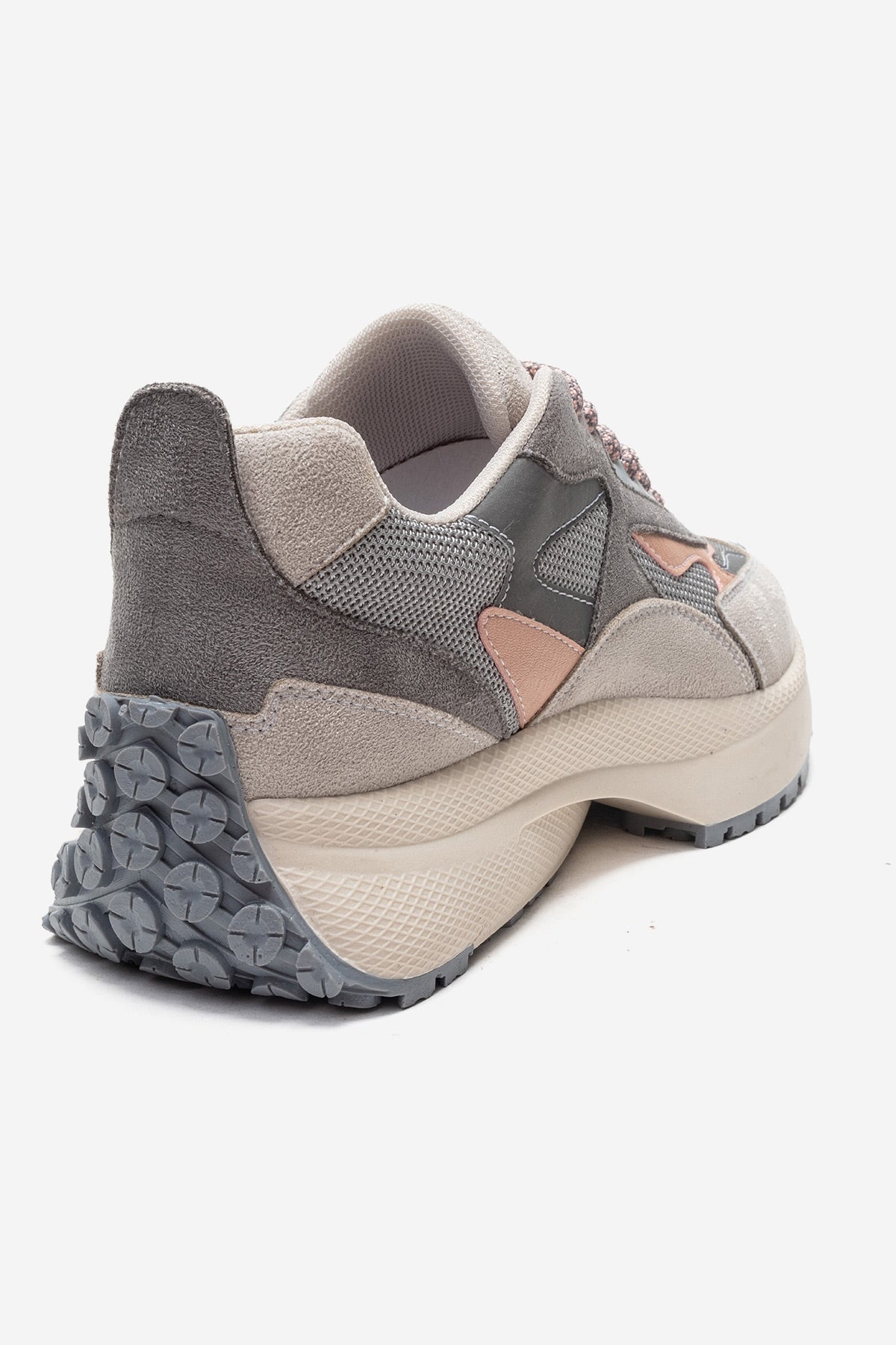 PREMIA - Ice Multi Sneaker – back view showing leather, red, Vowalisse
