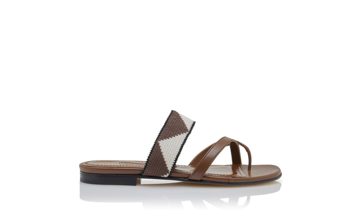 Magnolia Halo Brown Crossover Mules – side profile showing brown crossover, open toe, nappa leather, Vowalisse