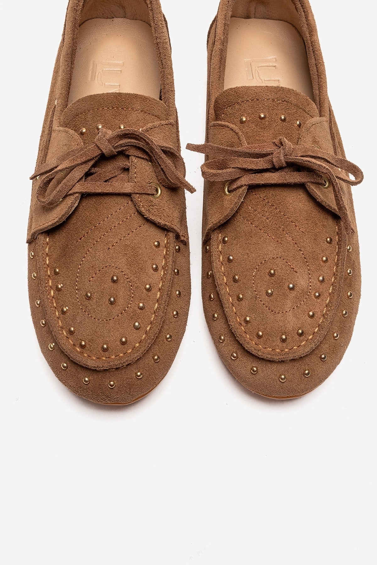 CUESTA - Taupe Genuine Leather Loafer Shoe – side view showing leather, suede, Vowalisse