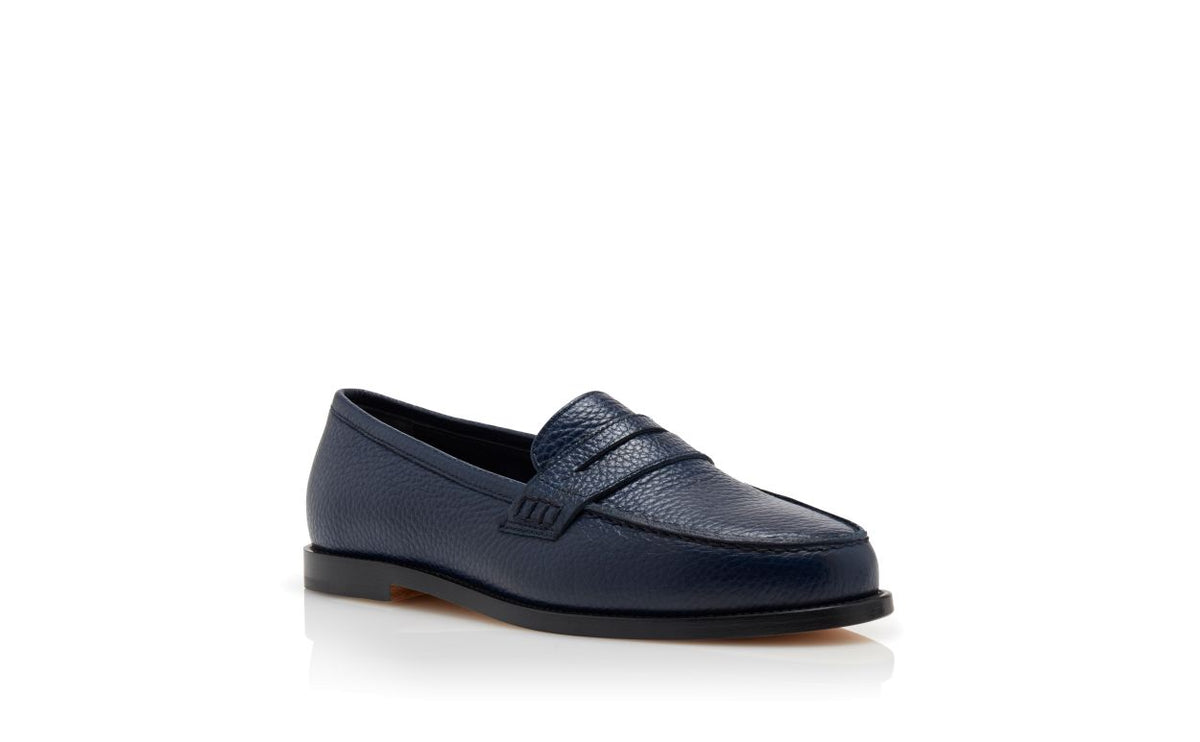 Delphine Dream Blue Signature Loafers – top view showing blue refined detailing, Vowalisse