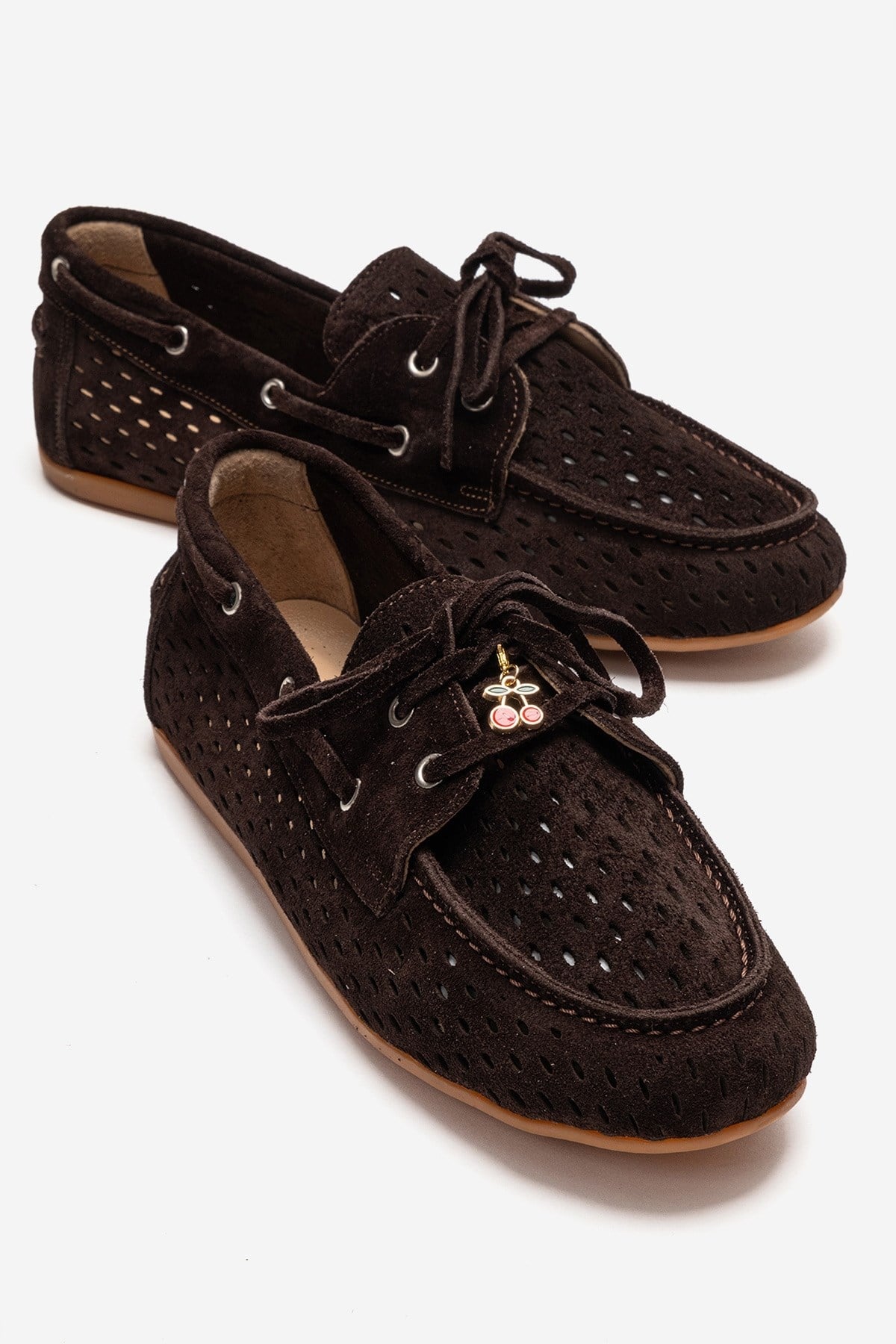 Stevo - Cognac Genuine Leather Lace-Up Loafer – front three-quarter view showing lace, leather, Vowalisse